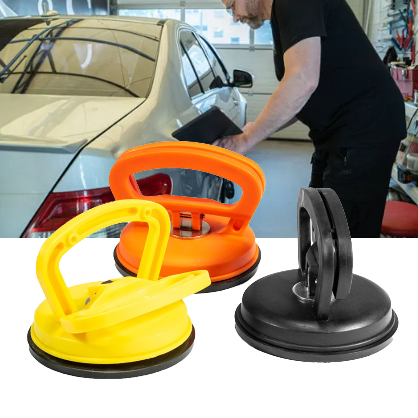 3-teiliges Autodellenreparaturset (schwarz + Gelb + Orange)