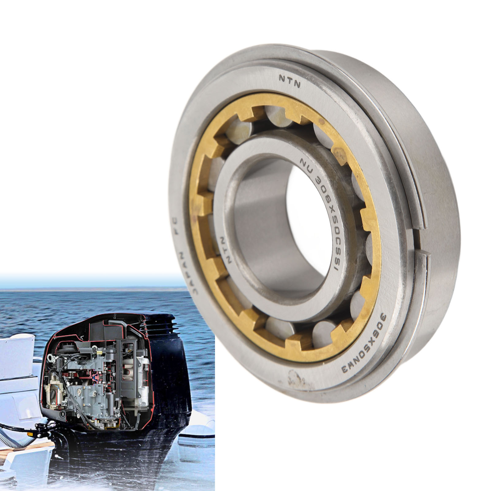 Das Kurbelwellen-mittellager 93332-000ue Ist Für Den Yamaha 2-takt 40 Ps Außenbordmotor K40 Geeignet.