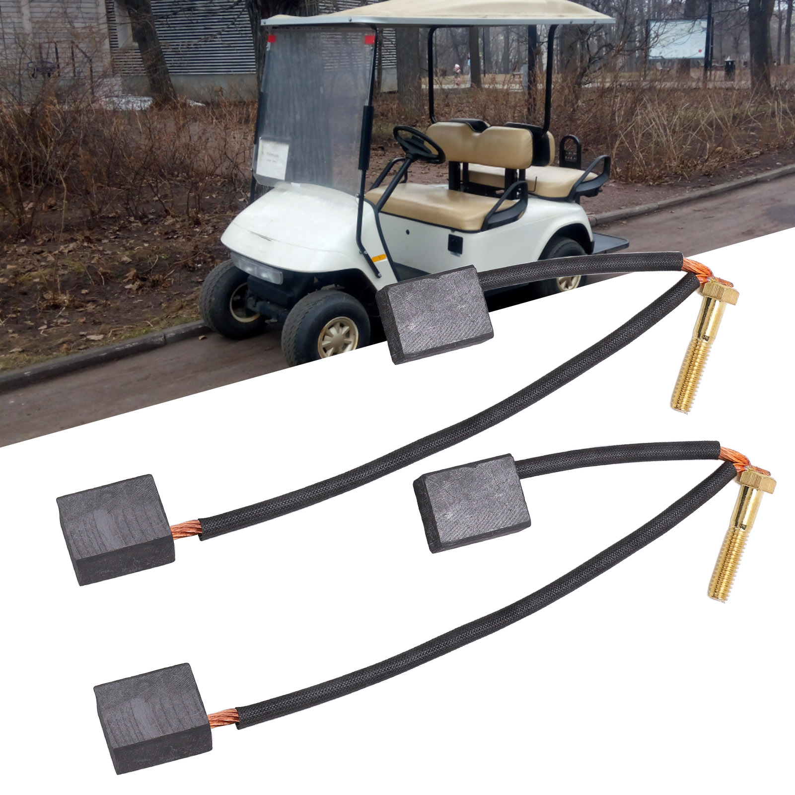 Kohlebürstensatz Für Golfwagenmotor, Kohlebürstenplattensatz Für Ezgo 73120-g25 1021862-01 102187101 Motor (2 Stück)
