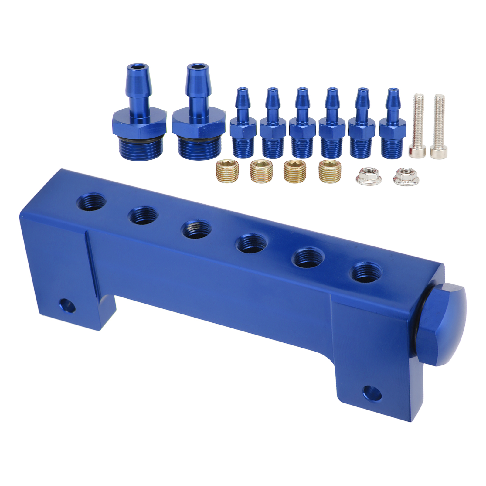 Universeller 6-port-vakuumverteiler 1/8" Npt, Blau