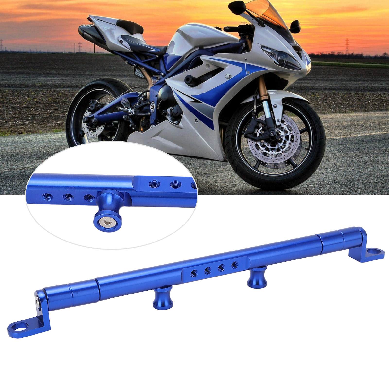 Blaue Multifunktionale Motorrad-verlängerungshalterung