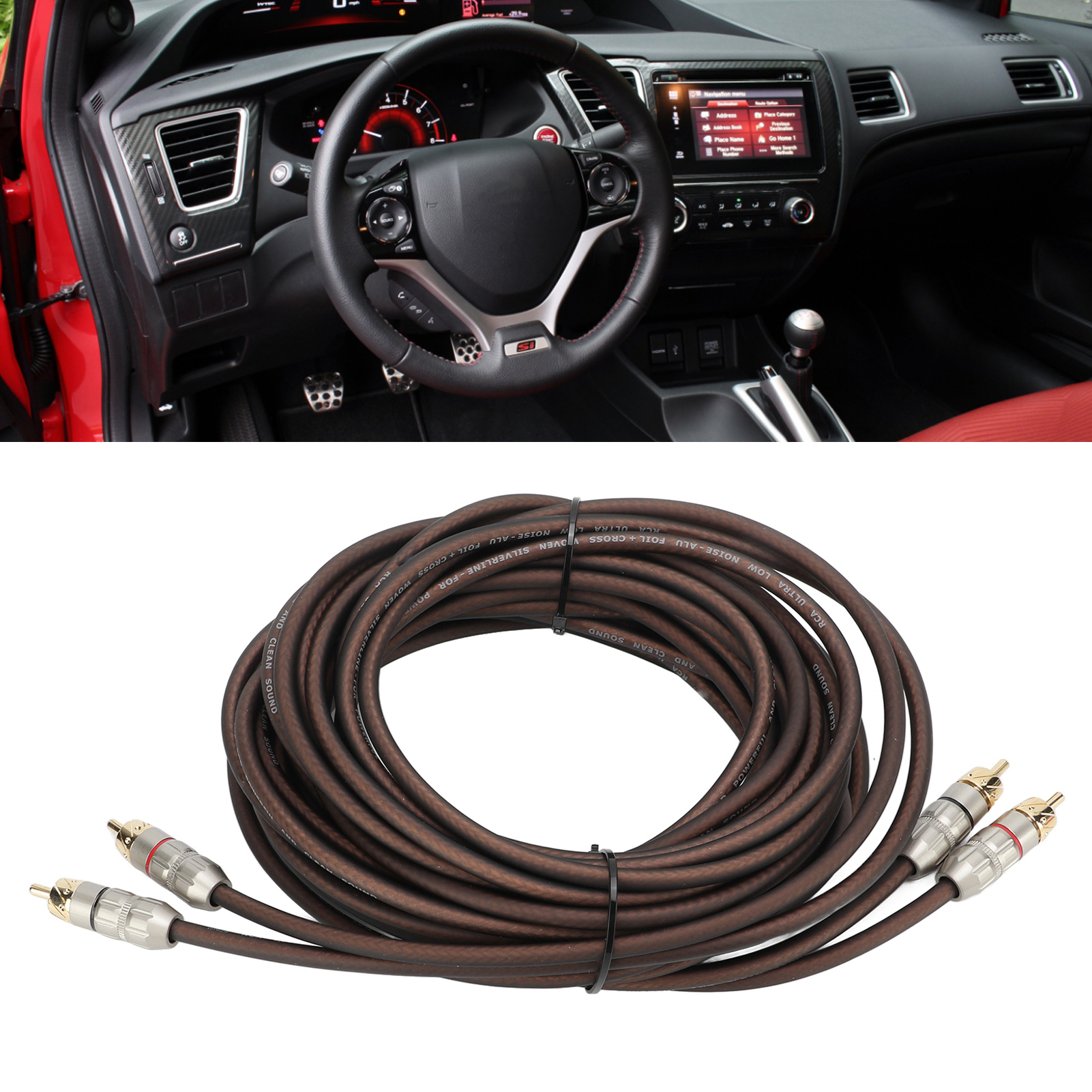 5m Auto-verstärker-audiokabelset