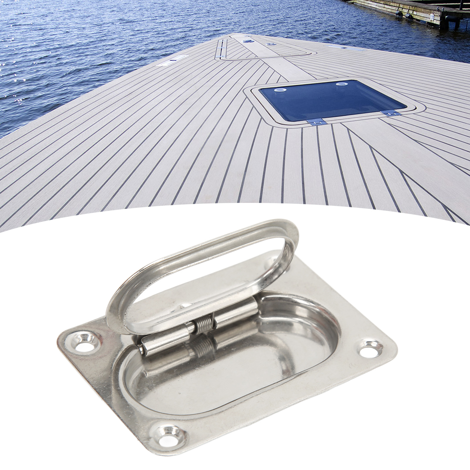 Bodenschlaufe Aus Edelstahl 304 Für Wohnmobile Und Boote, Kabinengriff 76 X 57 Mm