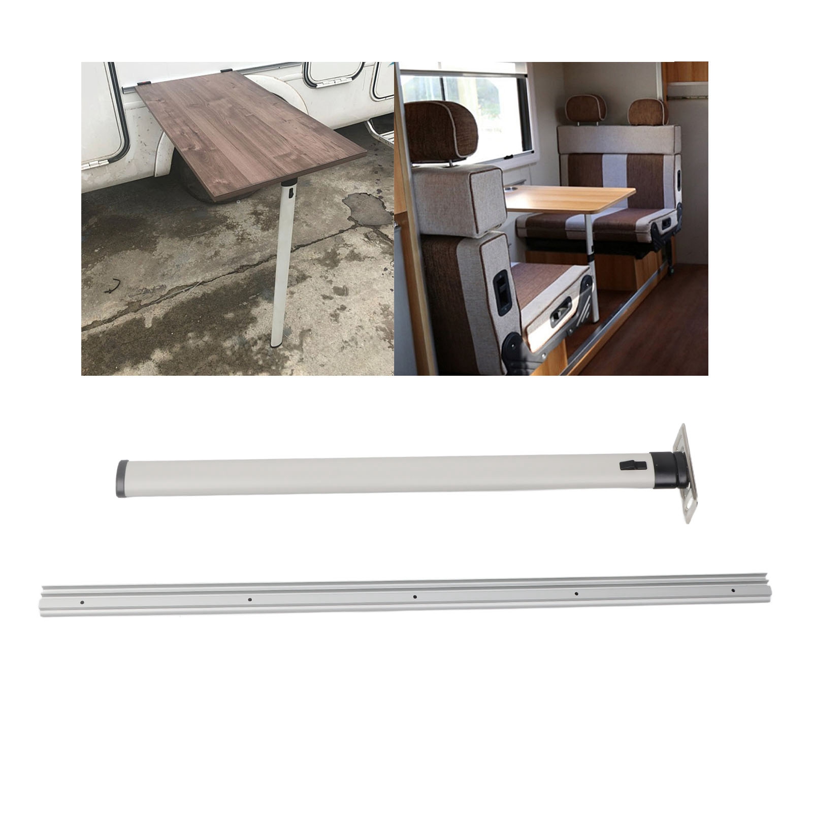 730 Mm Klappbarer Tischbeinhalter Für Wohnwagen/wohnmobile, Mit Abnehmbaren Klappbeinen Aus Aluminiumlegierung, Geeignet Zur Wandmontage Und Zum Anschluss An Einen Turm (ht-rta) (übergroß)