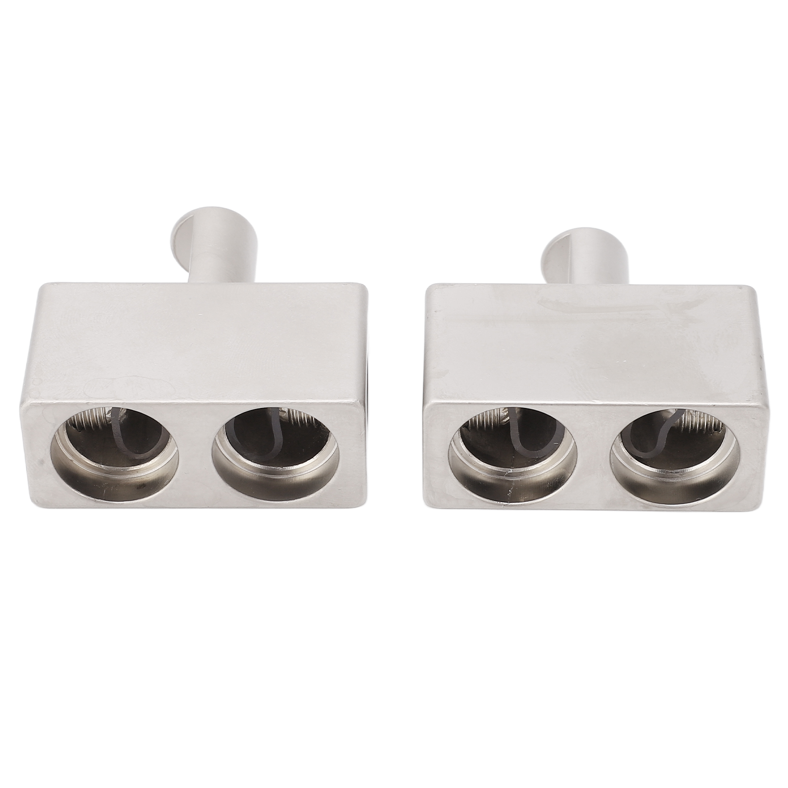 Anschlussklemme Aus Vernickelter Aluminiumlegierung Für Hochleistungs-autoradiosysteme (paarweise Erhältlich)