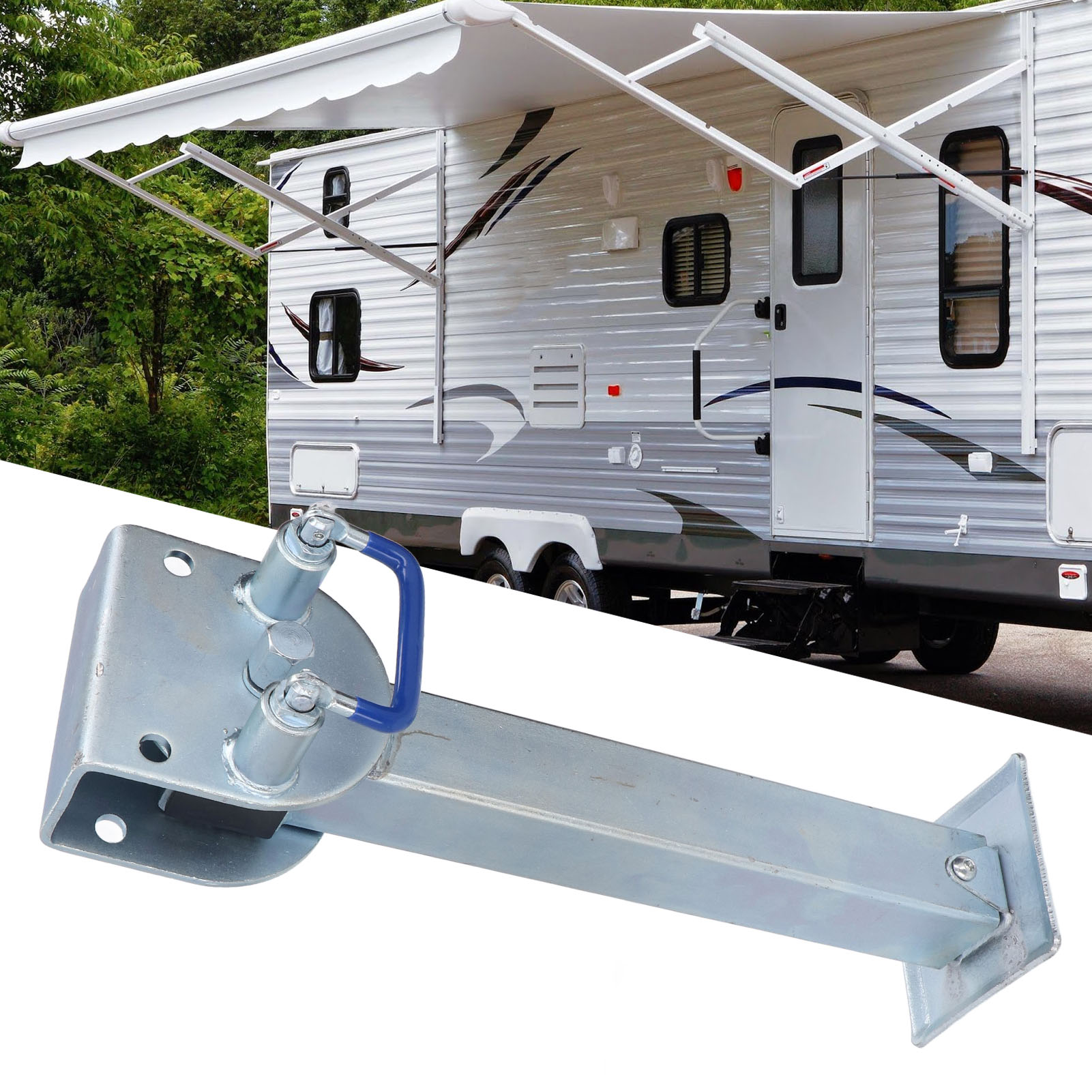 Hochleistungsfähige, 440 Mm Lange Teleskop-stützbeine Für Wohnmobile, 2000 Kg Anhängerstützen (verpackung Beinhaltet 4 M Lange Und 50 Cm Breite Luftpolsterfolie)