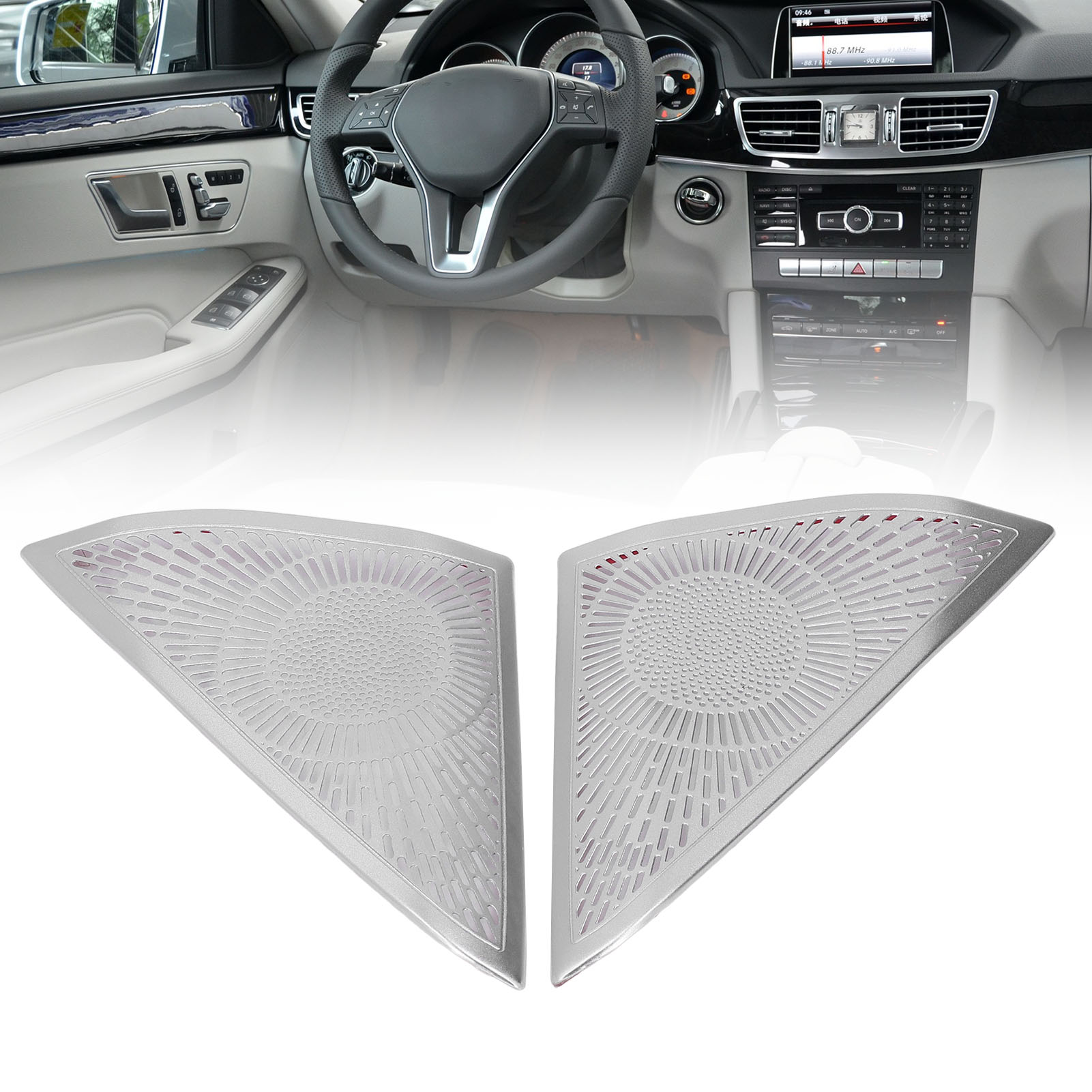 Dekorative Aufkleber Aus Aluminiumlegierung Für Auto-hochtöner, Passend Für Mercedes-benz E-klasse W212 2013-2016 (referenz: Oc05212).