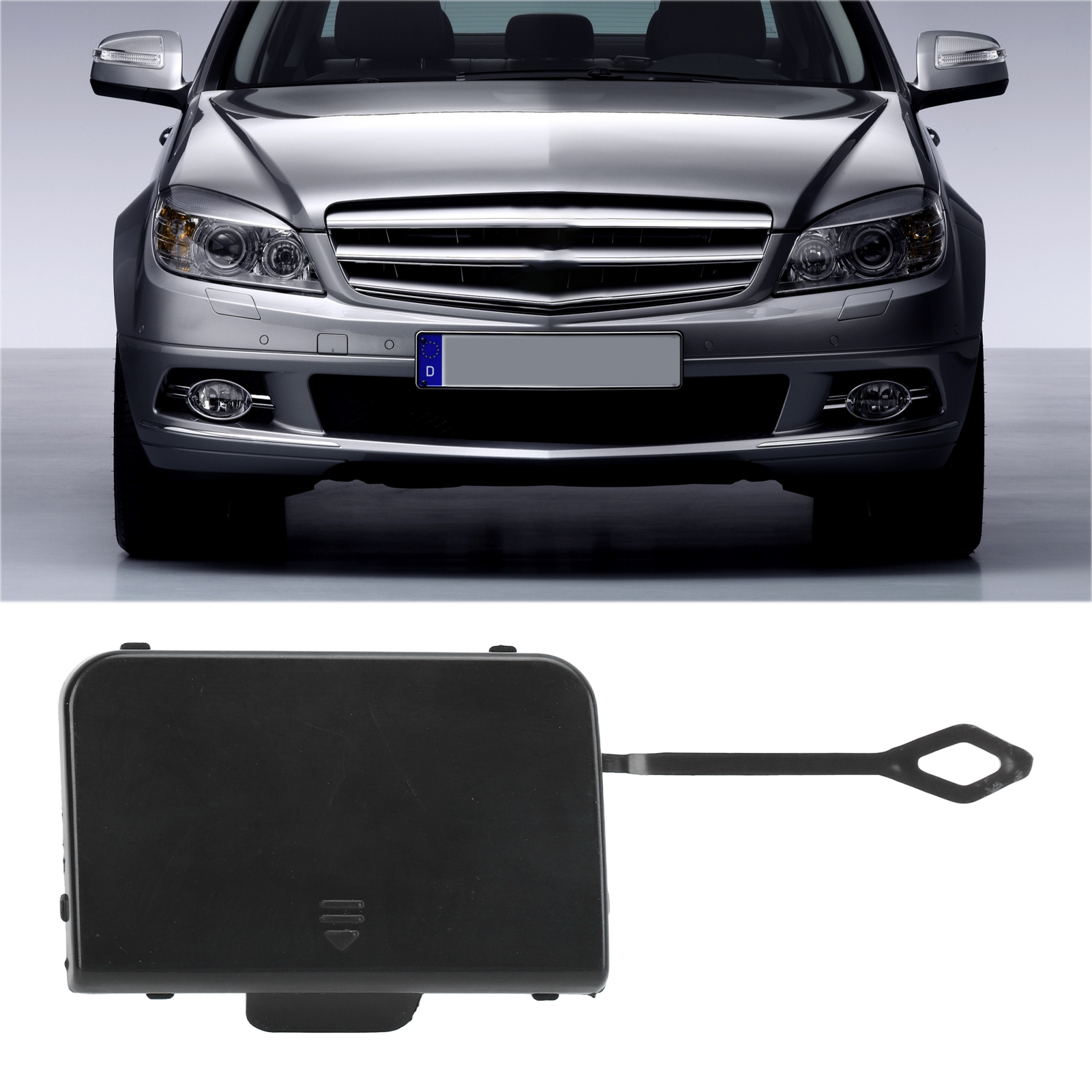 Oem-referenz: A2048850124 Abdeckung Für Abschlepphaken An Der Vorderen Stoßstange Für Mercedes-benz C-klasse W204 2008–2011