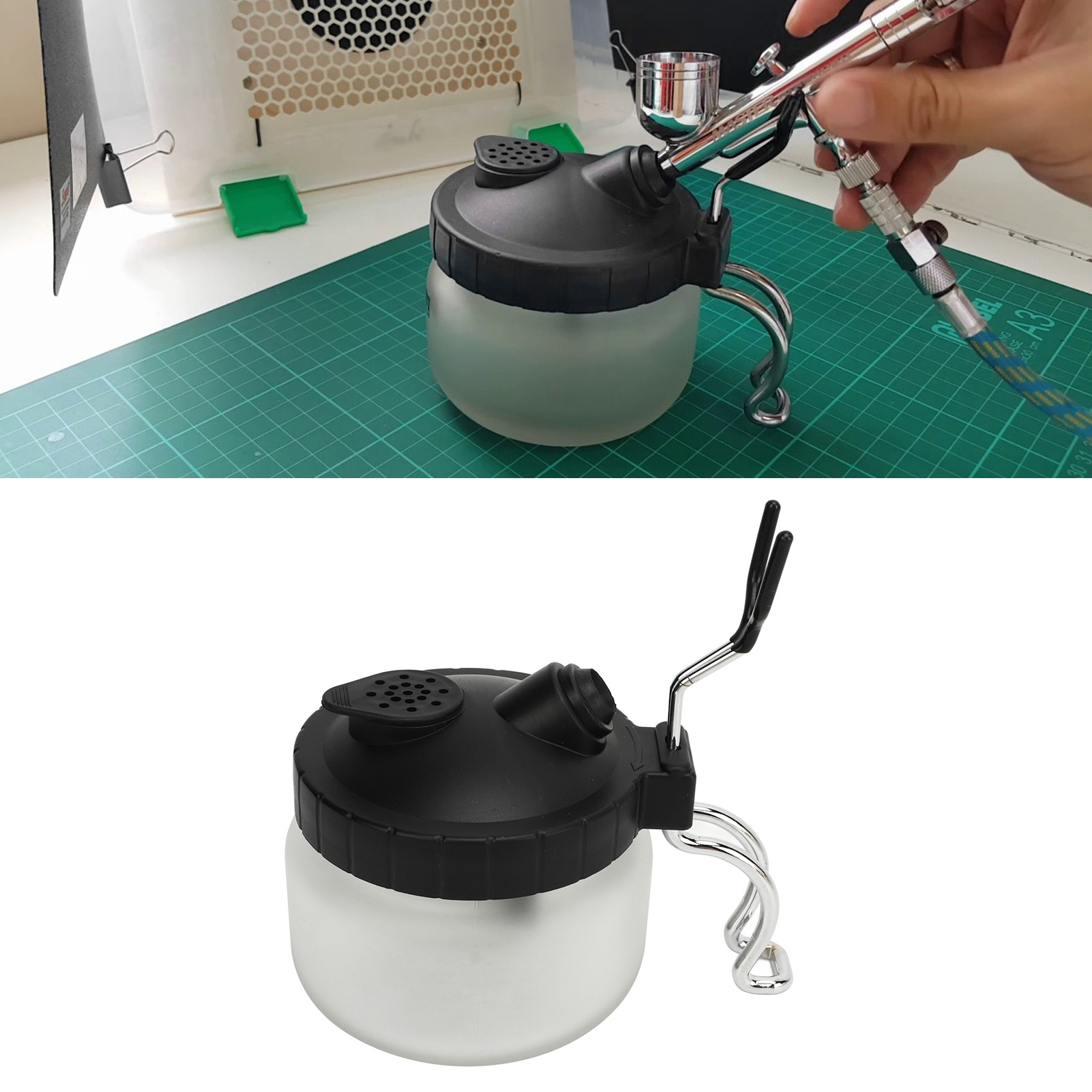 Multifunktionale Reinigungsschale Mit Airbrush-halterung, Ideal Zur Reinigung Von Airbrushes, Die In Der Automobillackierung Verwendet Werden (6101)