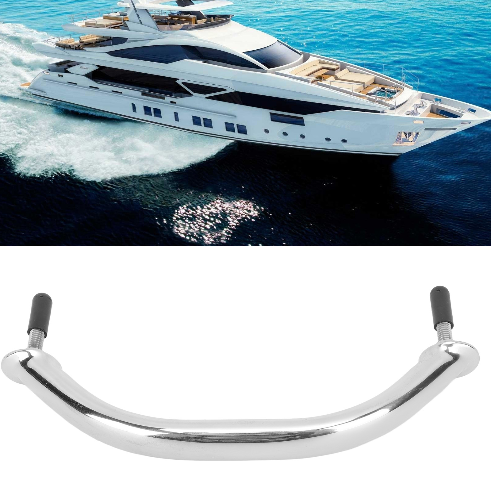 9 Zoll Polierter 304 Edelstahl-schiffshandlauf, Geeignet Für Boote, Yachten Und Wohnmobile (2054s).