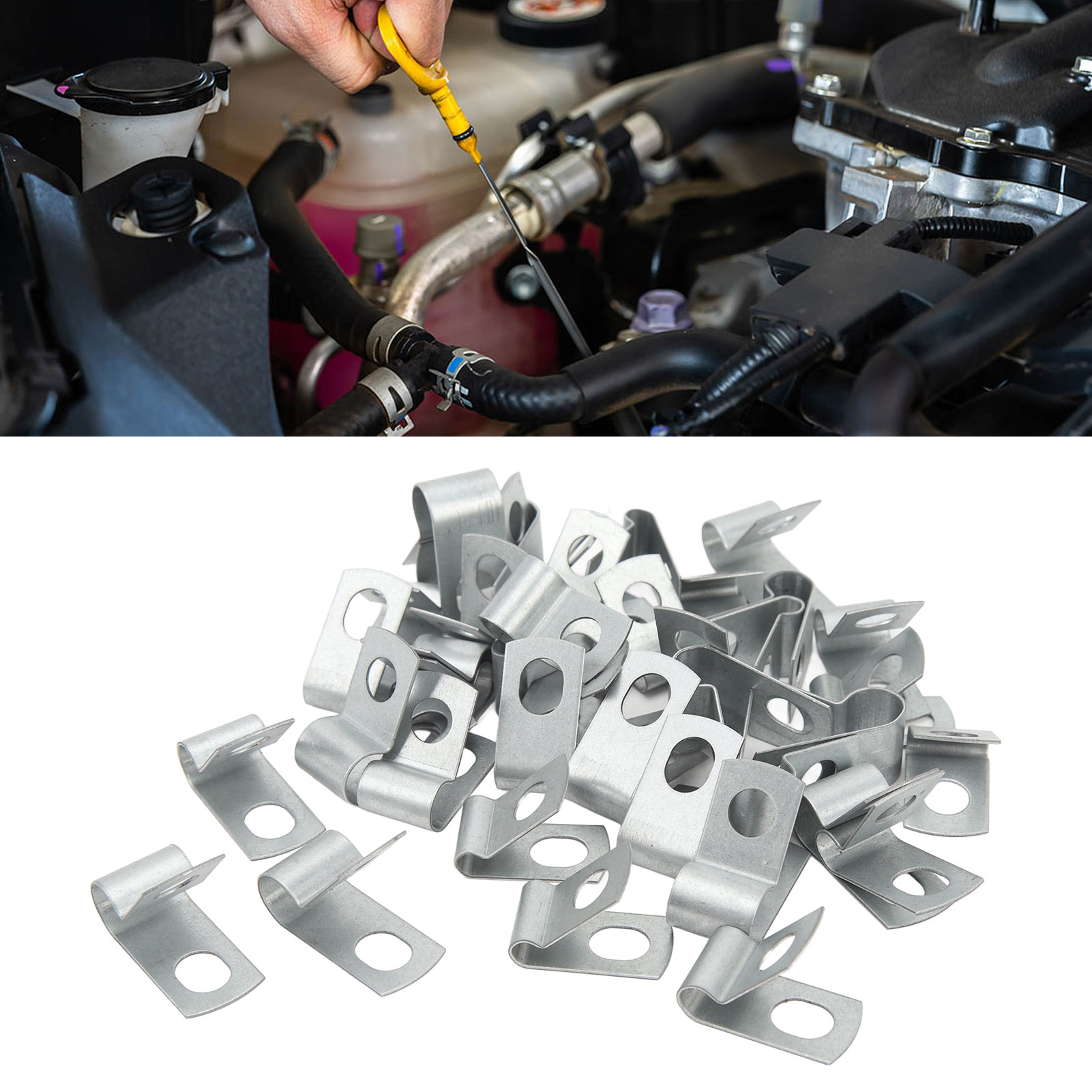 40 Sätze Schlauchschellen Für Brems- Und Kraftstoffleitungen, Geeignet Für Leitungsdurchmesser Von 3/16", 1/4", 5/16" Und 3/8".