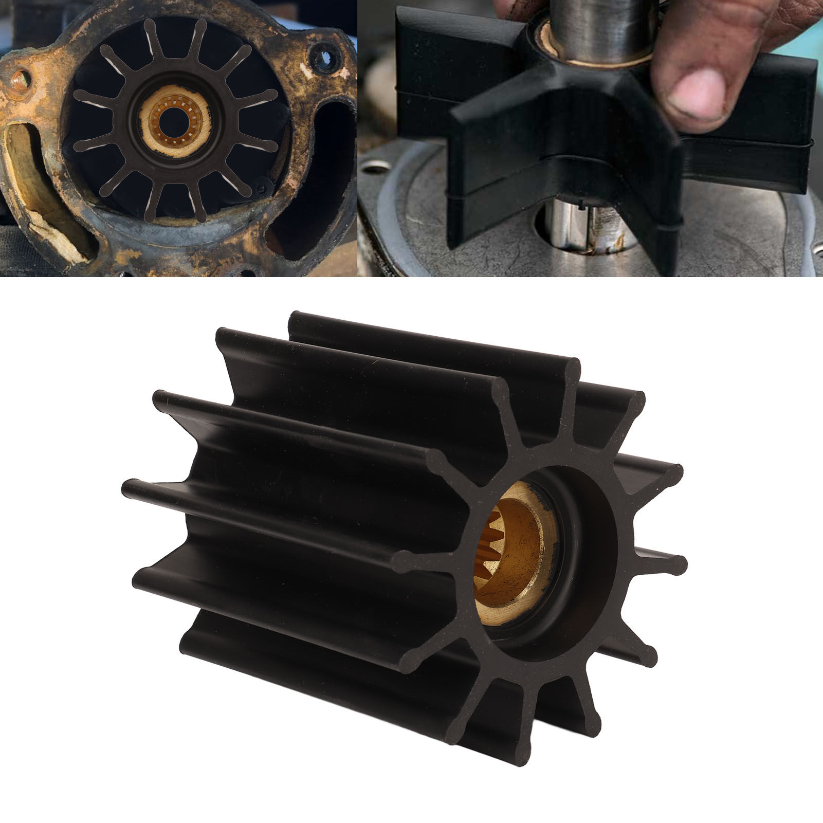 Verstärkte 12-blatt-turbine Für Außenbordmotor 09-705bt-1, Kompatibel Mit Cummins- Und Sherwood-johnson-motoren.