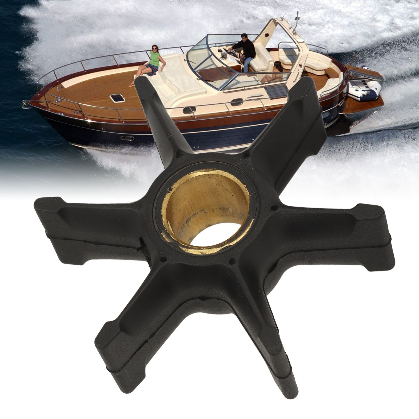 Das 6-blatt-wasserpumpenlaufrad Für Außenbordmotoren 396809 Ist Kompatibel Mit Johnson Evinrude 2-takt-außenbordmotoren Von 35 Bis 55 Ps.