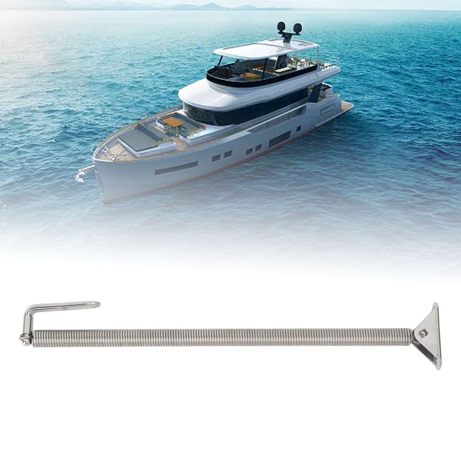 Paar Haken- Und Sitzstützfedern Aus Edelstahl Für Den Maritimen Einsatz, Geeignet Für Yacht- Und Wohnmobiltüren Und -luken (245 X 10 Mm).
