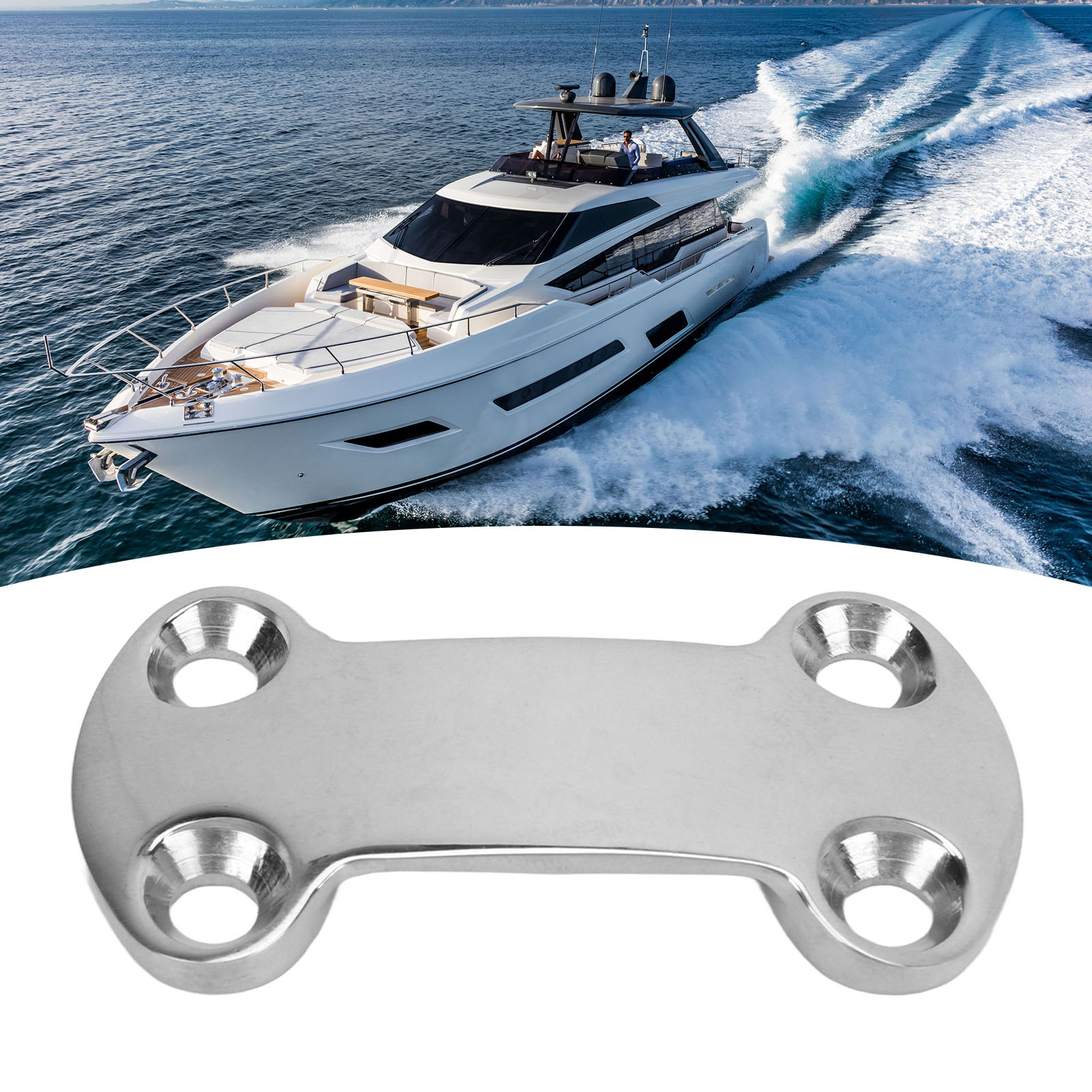 Vier 25-mm-marine-klemmschnallen Aus Edelstahl 304, Edelstahl-gurtdruckplatten, Ösen Für Deckpads