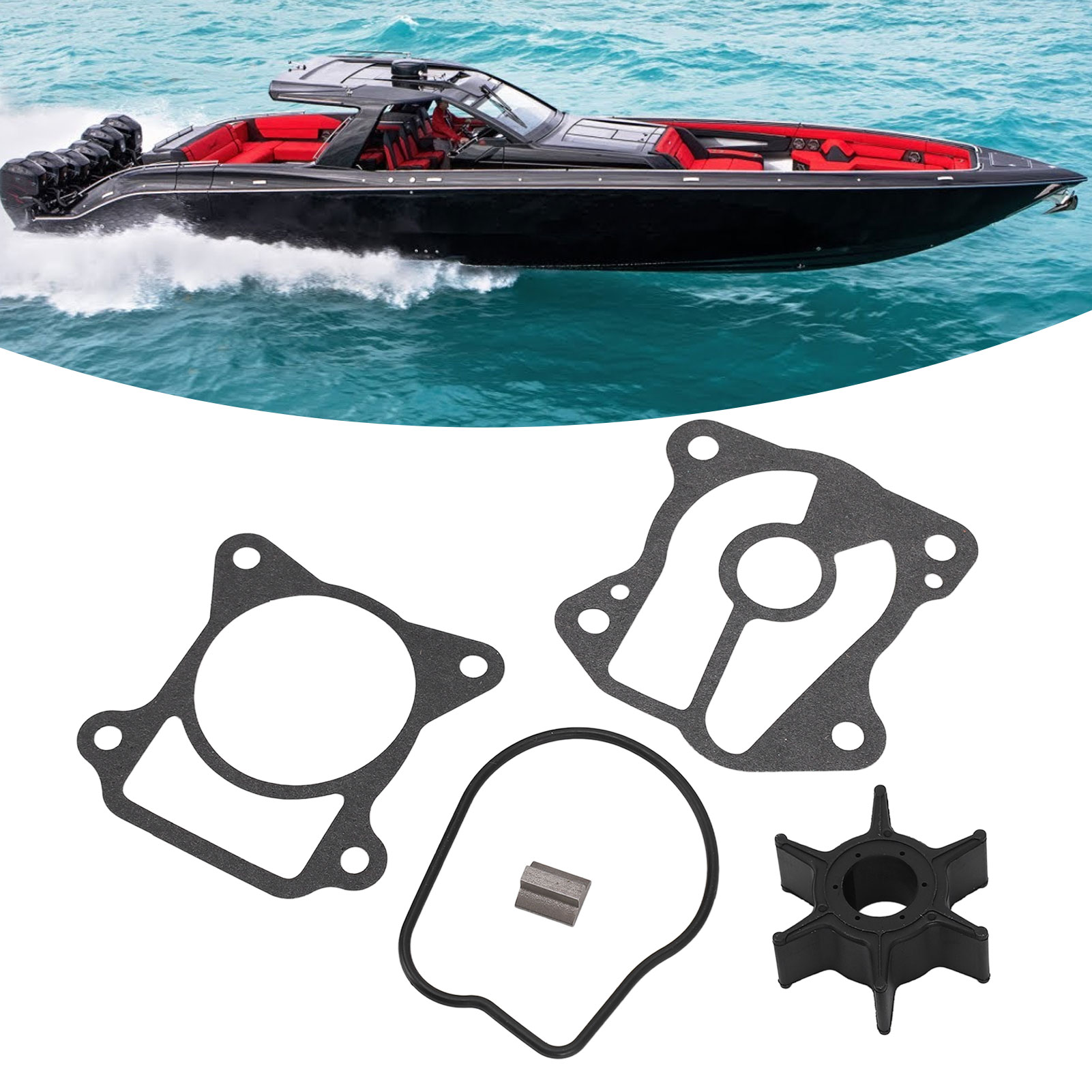 Wasserpumpen-turbinen-reparatursatz Für Honda 40 Und 50 Ps Außenbordmotoren, Teilenummer 06192-zv5-003