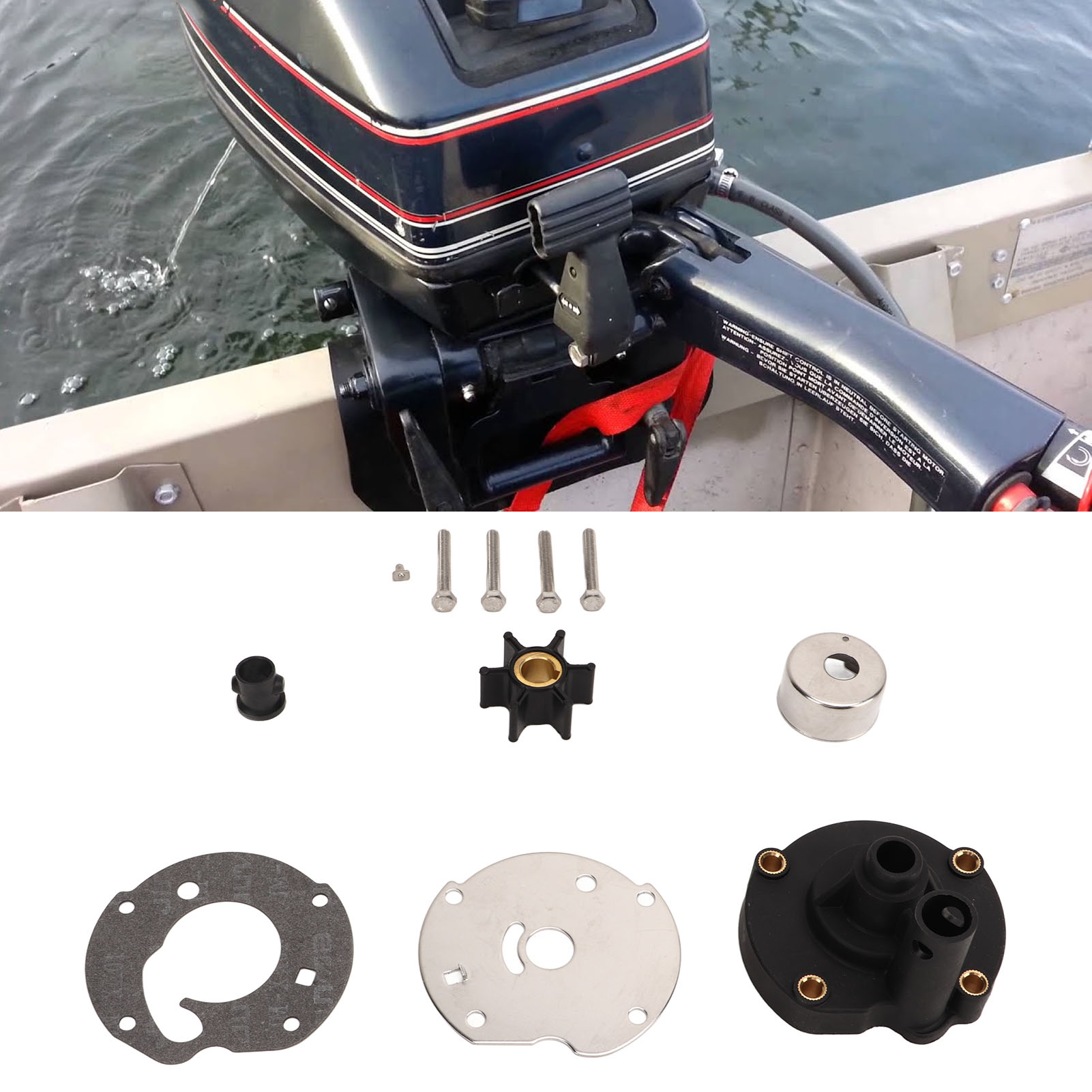 Oem: 763758 Wasserpumpen-impeller-kit Für Evinrude Johnson Omc 5,5 Ps 6 Ps 7,5 Ps Außenbordmotor (a8153)