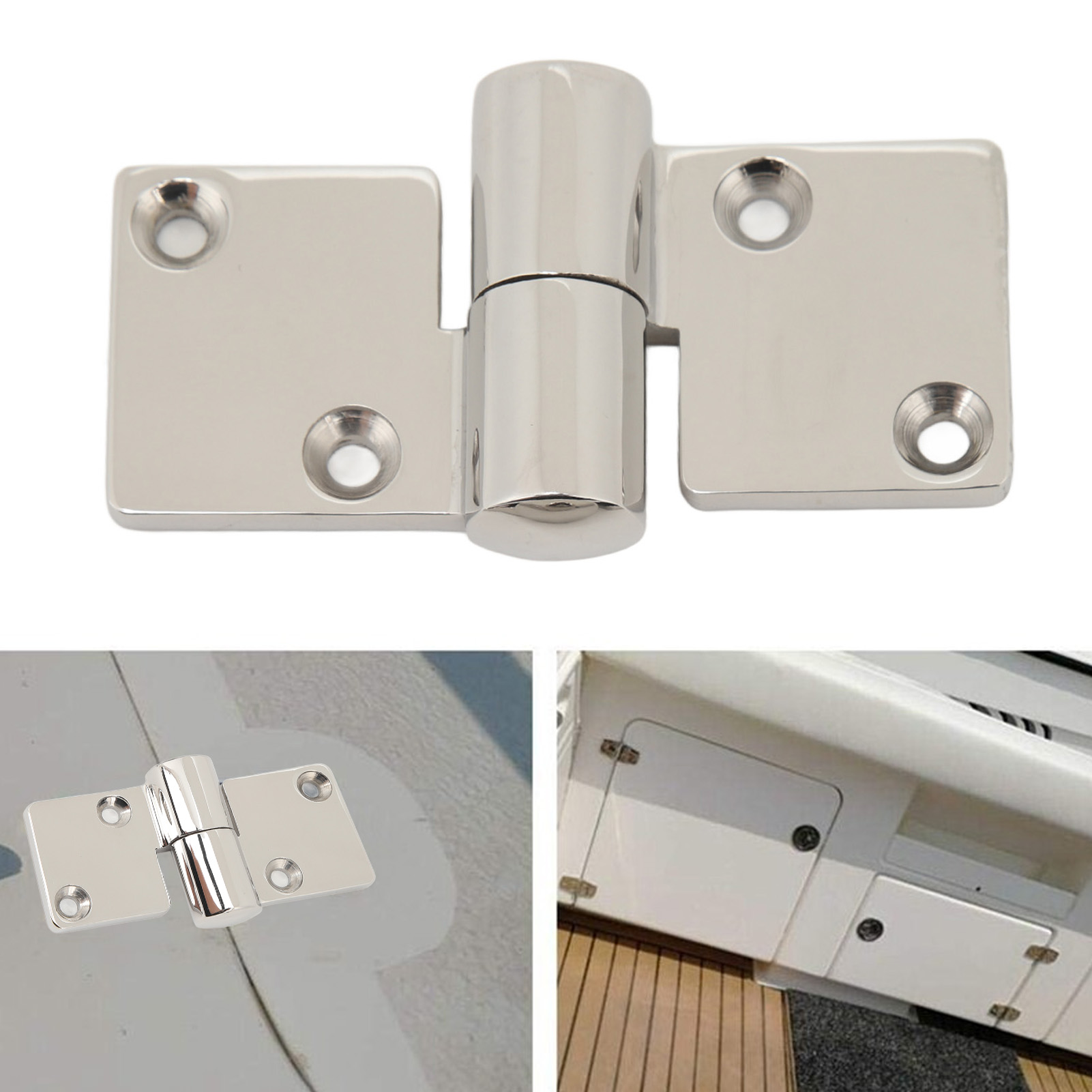 Ein Paar 9038mm Marine-scharniere, Links Und Rechts, Aus Seewasserbeständigem Edelstahl 316, 4-loch-scharniere, Marine-beschlagzubehör, Geeignet Für Boote, Yachten Und Wohnmobile.