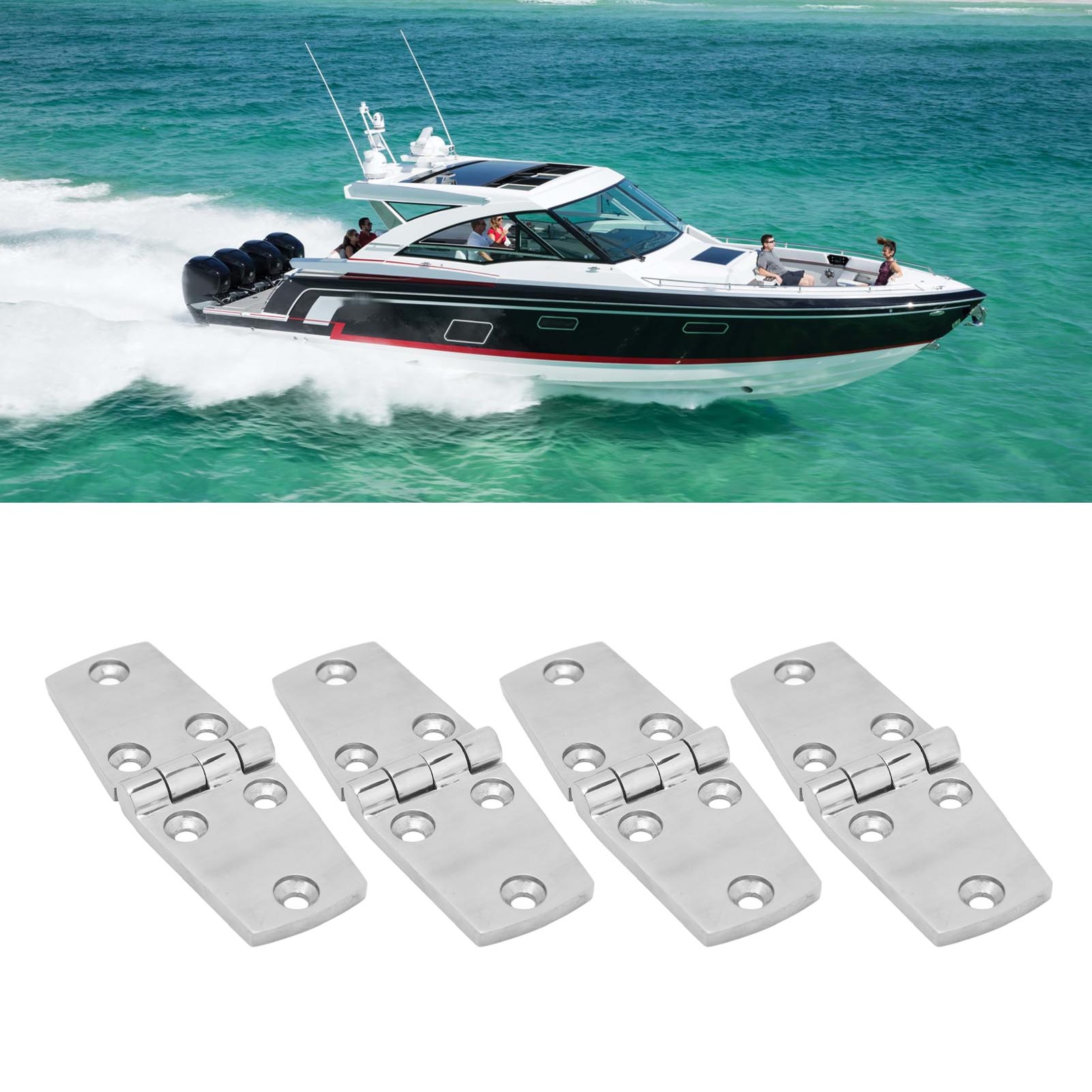 (verkauf Als Set Mit Der Referenz Skuqc05385-03) Set Mit 4 Teilen: Yachtzubehör 102 X 38 Mm, Scharniere Aus Edelstahl 316