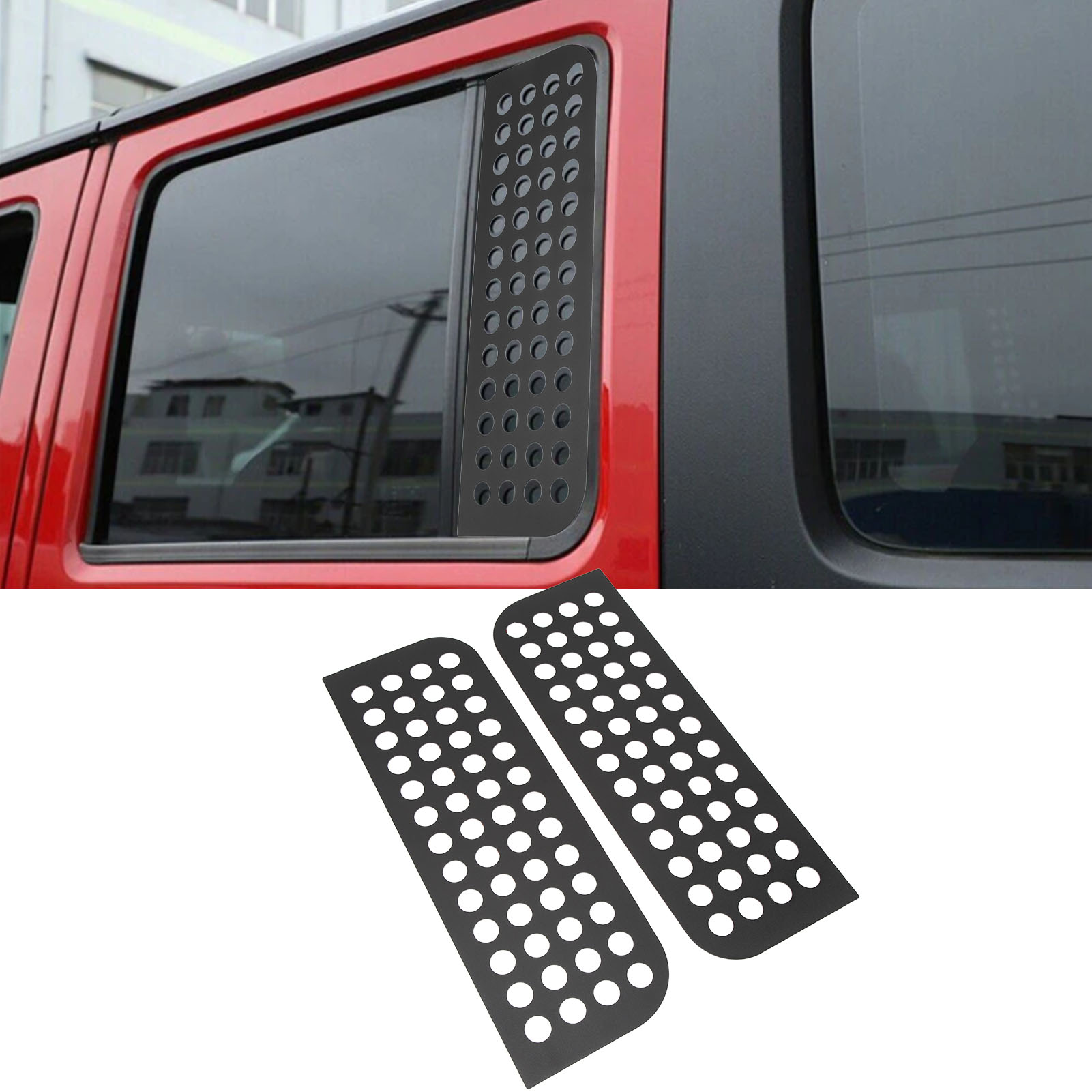 Zwei Aufkleber Aus Aluminiumlegierung Für Türen Und Heckscheiben, Passend Für Jeep Wrangler Jl Modelle 2018-2021a.