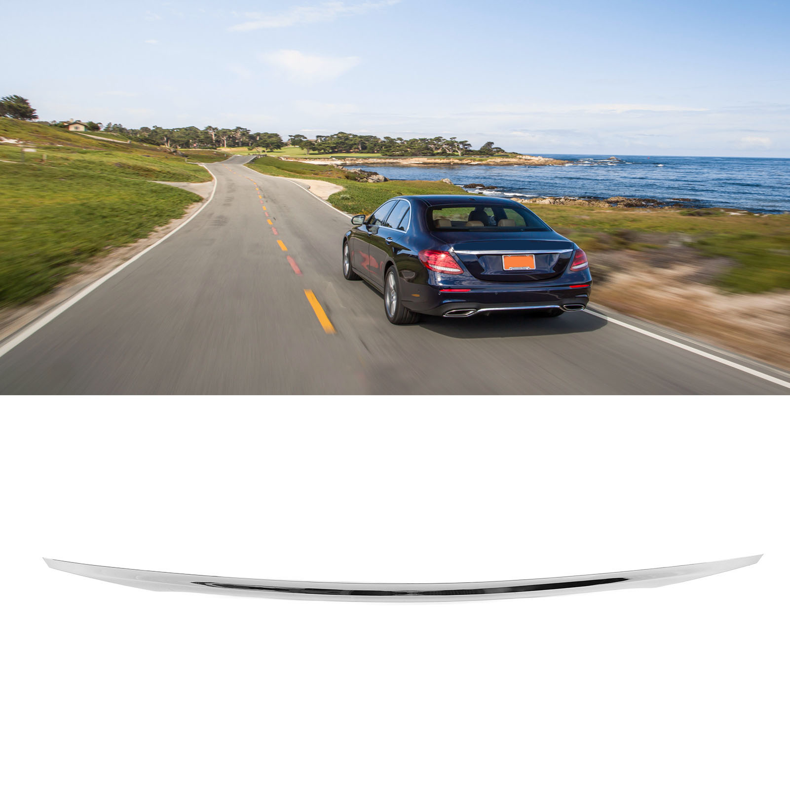 Ersatz-kofferraumdeckelleiste, Galvanisiert, Für Mercedes-benz E-klasse W213 (vor-facelift) 2017-2020, Teilenummer 2137570000 (übergröße)
