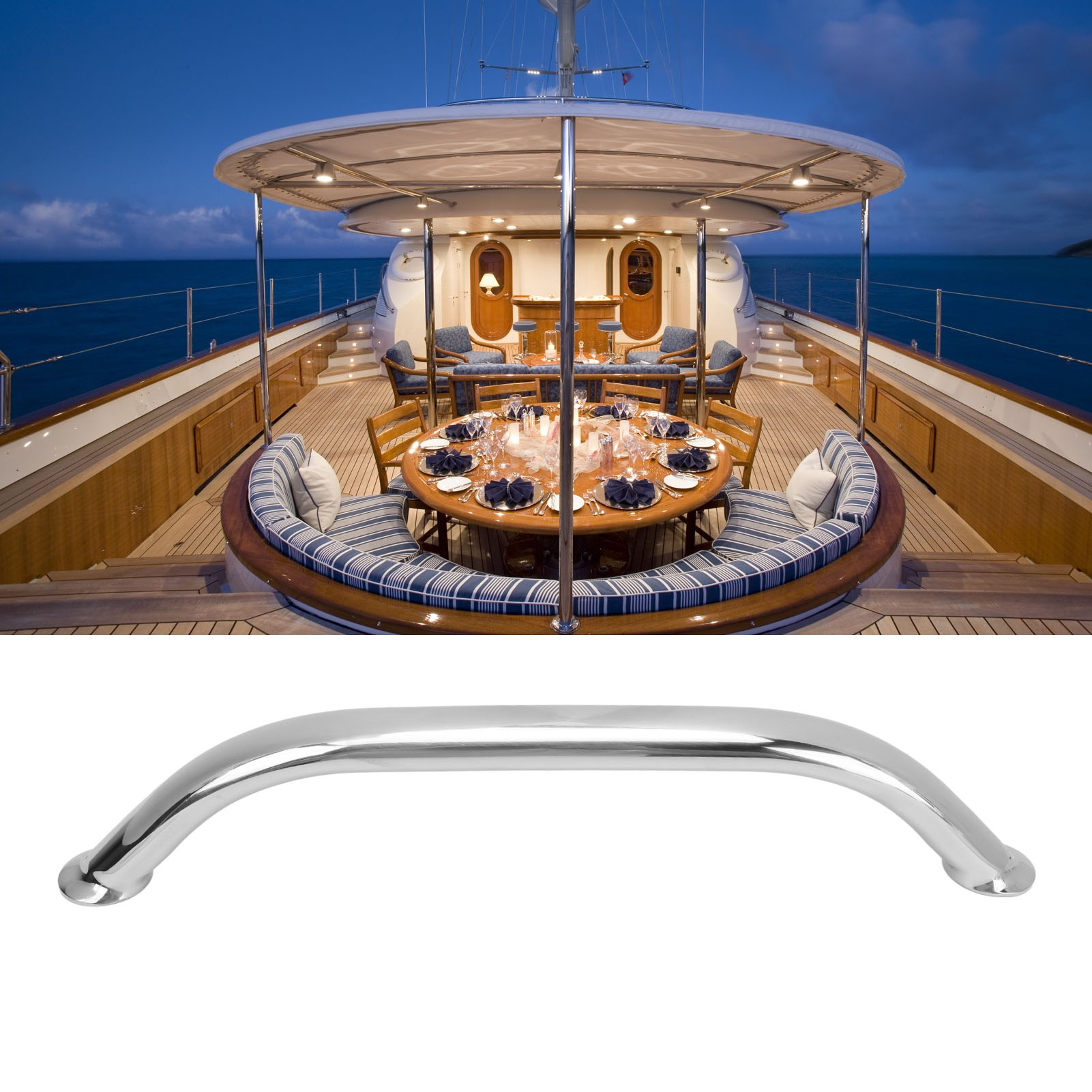 Handläufe Aus Seewasserbeständigem Edelstahl 304, Geeignet Für Boote, Yachten Und Wohnmobile, 12 Zoll 2050sb.