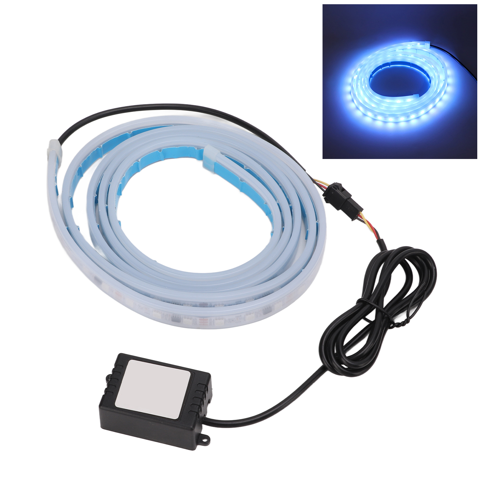 1,8 Meter Langer, Flexibler Und Wasserdichter Led-streifen Für Den Einsatz Im Automobilbereich, Farbige Ambientebeleuchtung Für Die Motorhaube, Qr-code-lese-app