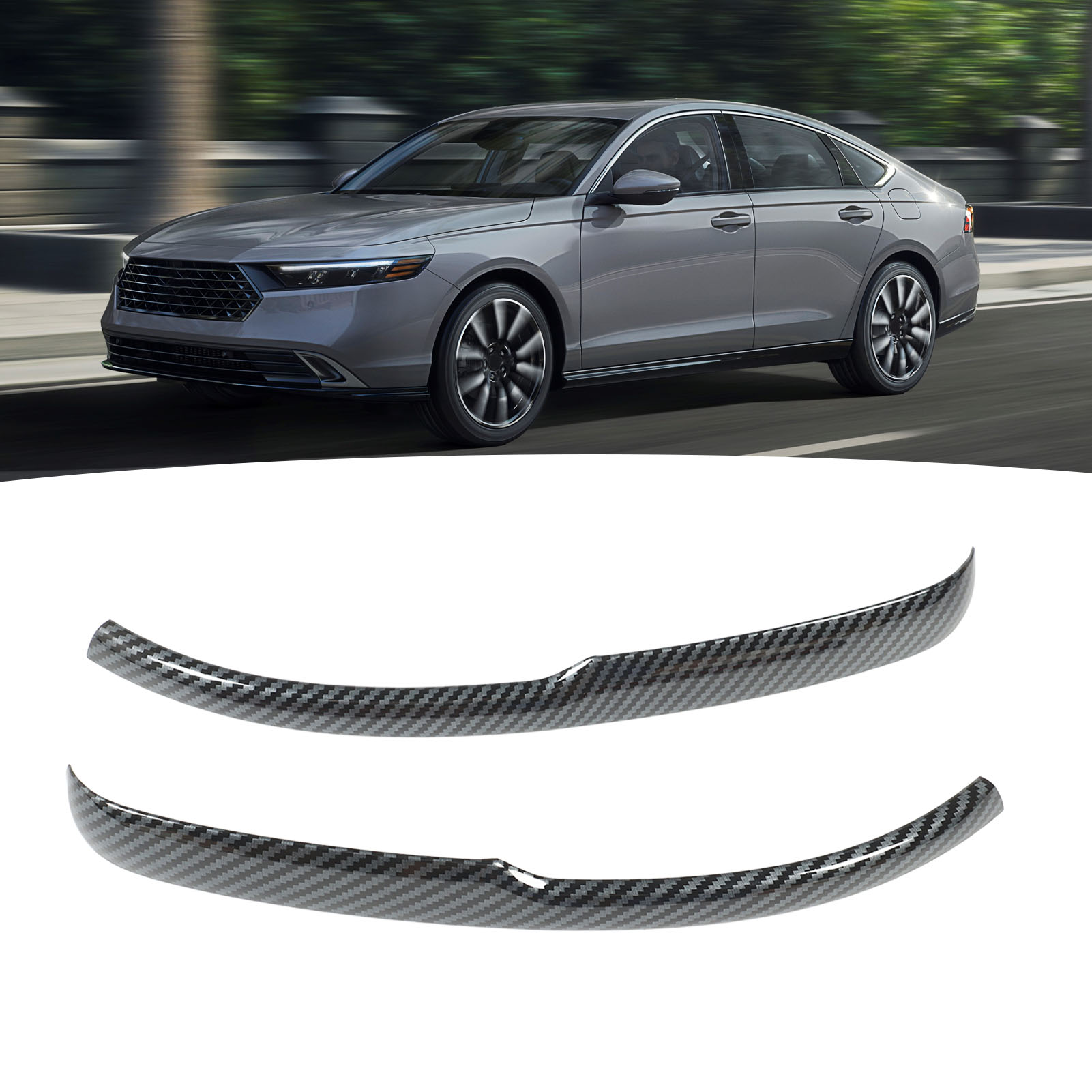 Zwei Interieur-spiegelblenden In Carbonfaser-optik Für Den Honda Accord 2023
