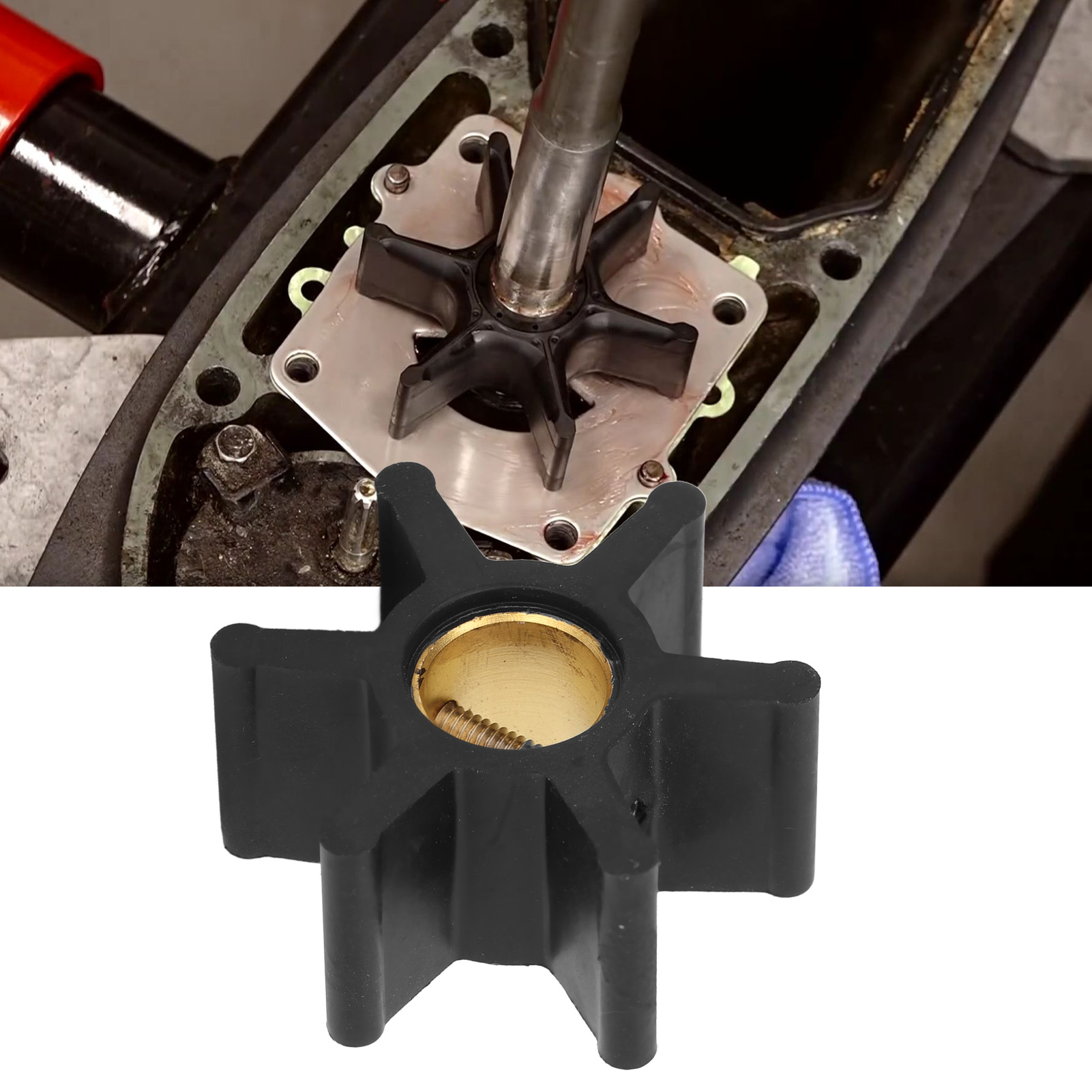 Das 6-blatt-wasserpumpenlaufrad Für Außenbordmotoren 500121gx Ist Für Pumpen Der Johnson F35b-serie Geeignet.