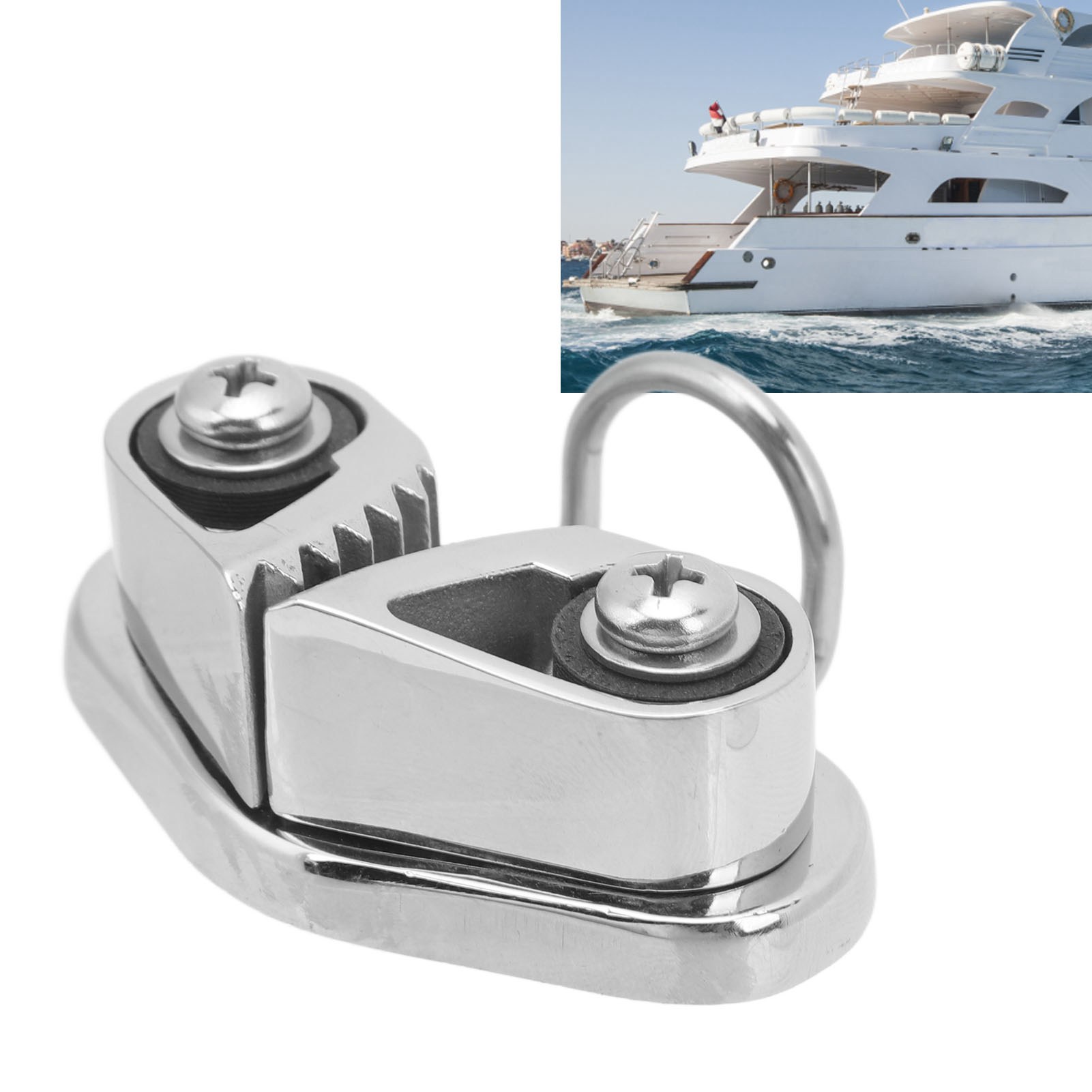 (empfohlen Zum Verkauf Mit Produktcode 202308111513069) Kabelführung Mit Klemme Aus Edelstahl 316 In Marinequalität Für Seile Von 3 Bis 12 Mm Durchmesser.