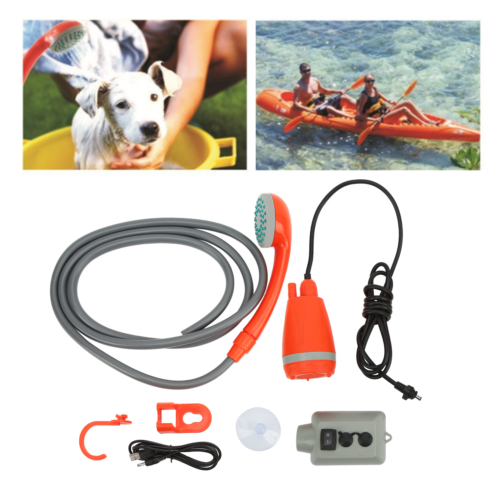 Wiederaufladbare Autodusche Über Usb, 12v-fahrzeugdusche, Praktischer Und Schneller Outdoor-sprühkopf Zum Autowaschen Und Duschen (mit Eingebautem Akku).
