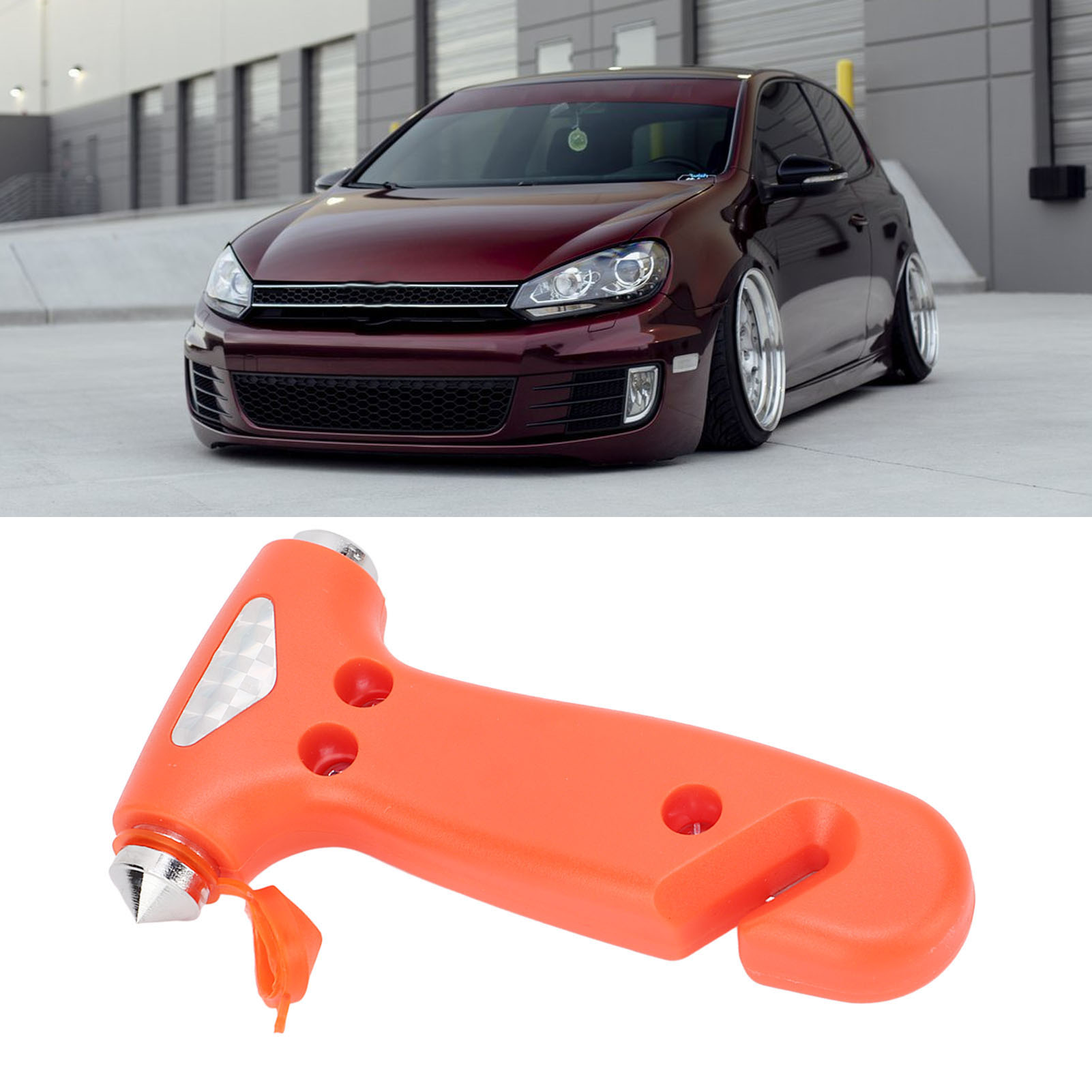 2-in-1-sicherheitshammer, Multifunktionaler Auto-sicherheitshammer, Fluchthammer, Scheibenbrecher, Notfallhammer