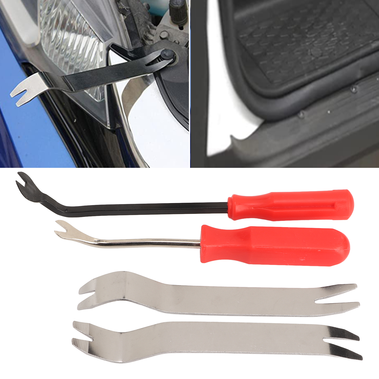 4-teiliges Kfz-schraubendreher-set: 10 Cm Schraubendreher + 15 Cm Schraubendreher + 2 Kurze Hebel