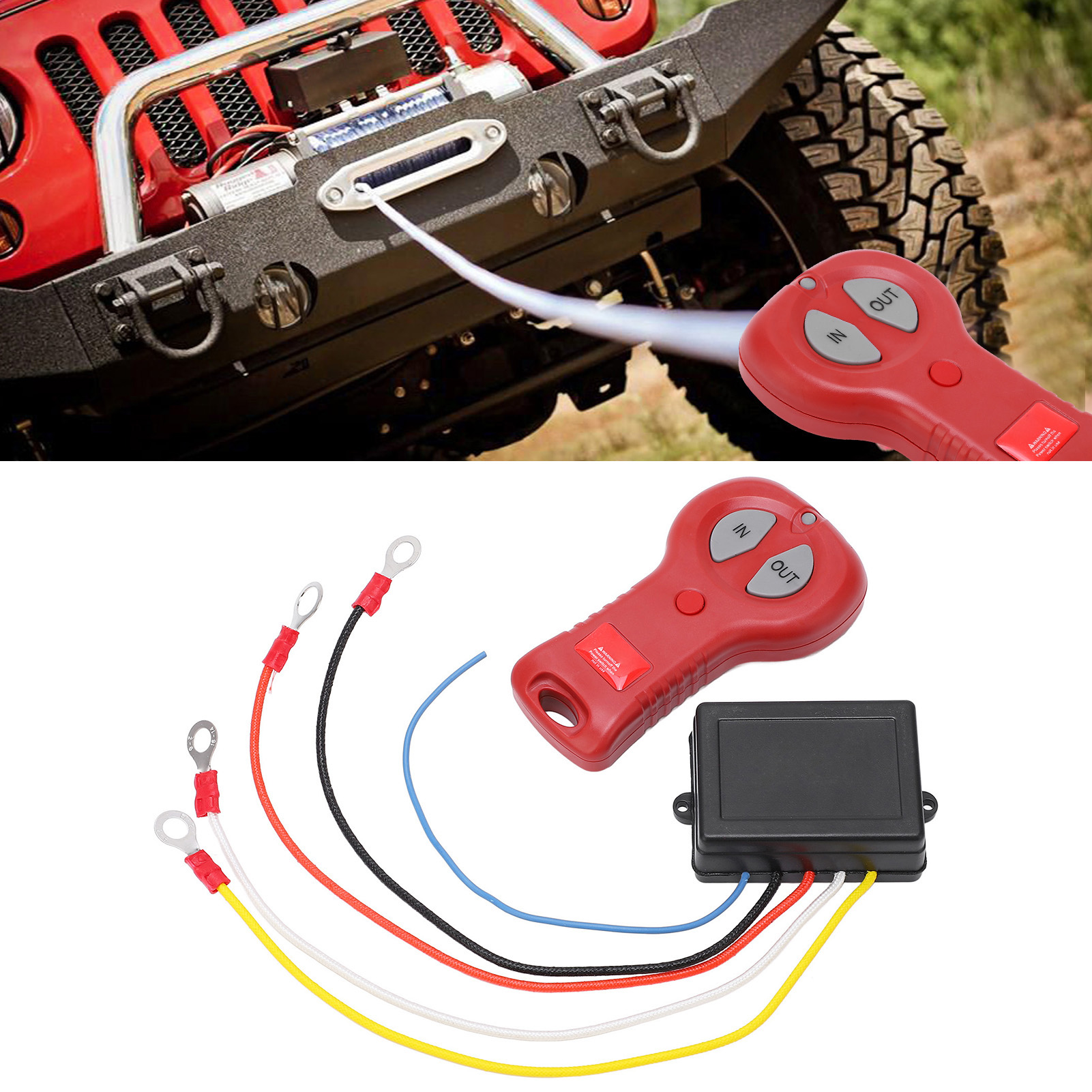 Universelle Drahtlose Fernbedienung Für 9-30v Winden: Fernbedienung + Empfänger (fernbedienung Mit Integrierter Batterie) (kls-213x) Inklusive Batterie.