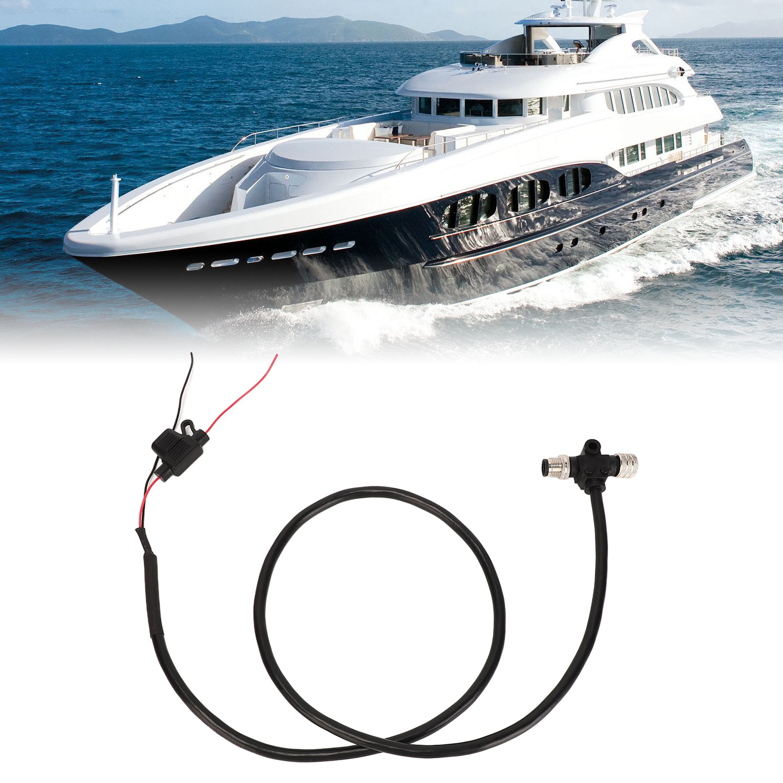 Nmea 2000 Typ T Kabel Mit 3a Sicherung, 1m, Kompatibel Mit Lowrance, Simrad, B&g, Navico, Garmin Networks Usw.