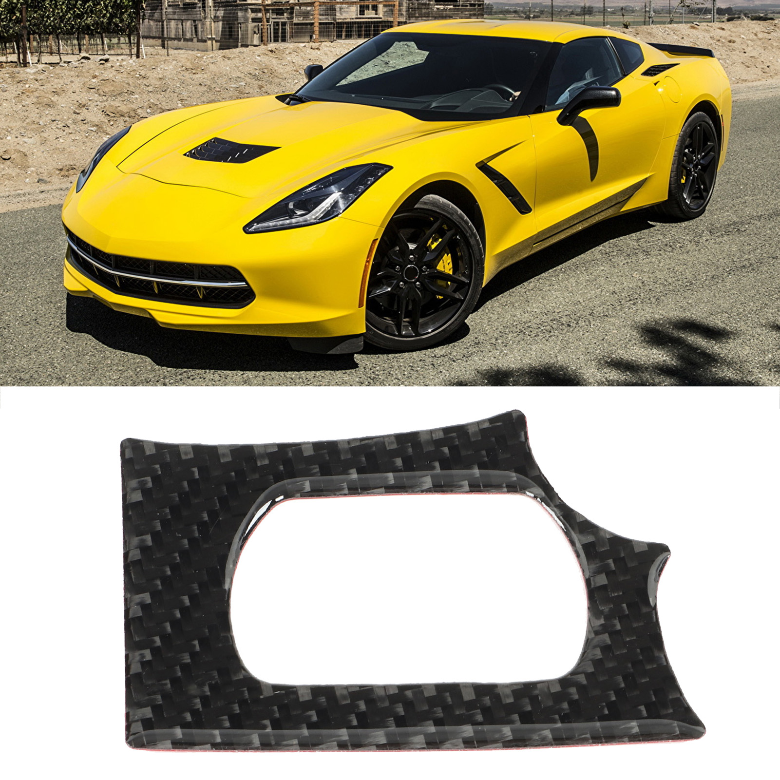 Dekorativer Carbonfaser-aufkleber Für Die Zündschaltertafel Der Chevrolet Corvette C6 (2005–2007)