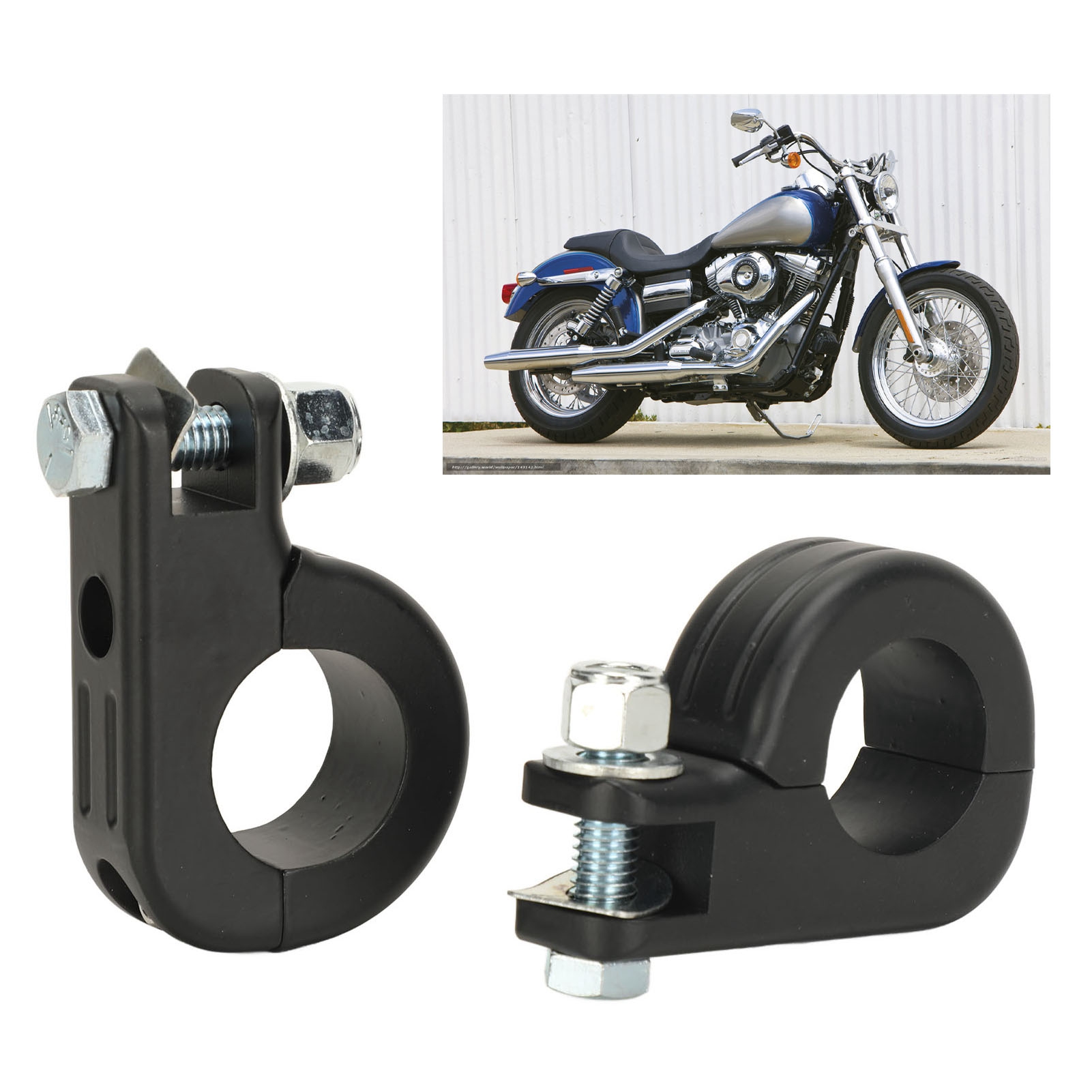 Universelle P-förmige Pedalstütze Für Motorradumbauten (paarweise Erhältlich) Für 1 1/4" (32 Mm) Rennradlenker (schwarz)