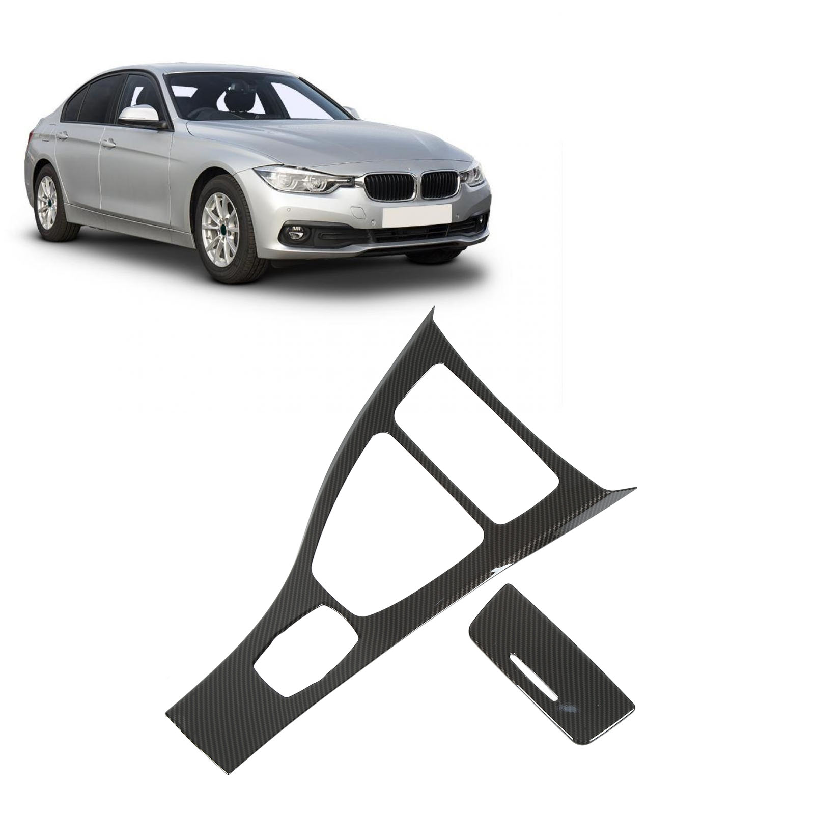 Hochwertige Mittelkonsolenblende In Strukturierter Kohlefaseroptik, Kompatibel Mit Bmw 3er (e90) 2008-2012 (übergroß)