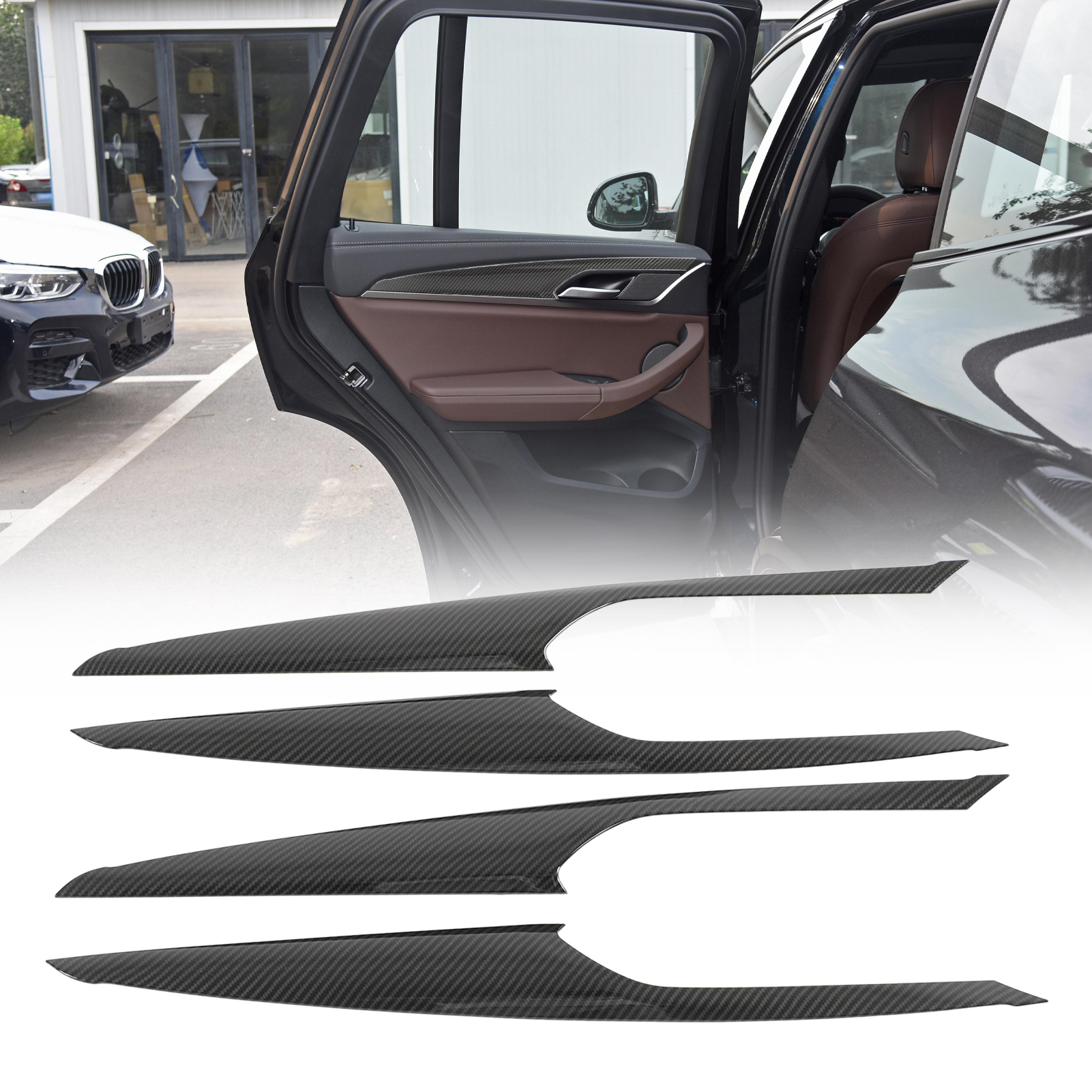Die Türverkleidung Mit Carbonfaser-textur Passt Für Bmw X3 (g01) 2018-2022 (oc09457) (übergröße).
