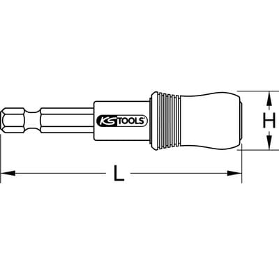 1/4' edelstahl Schnellwechsel-Bithalter, 65mm