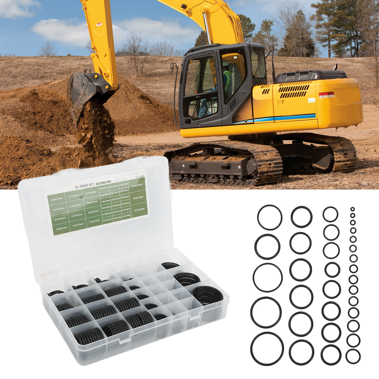 447 Gummidichtungssätze Für Die Klimaanlage Von Kobelco-baggern (referenz: Lr-rr052)