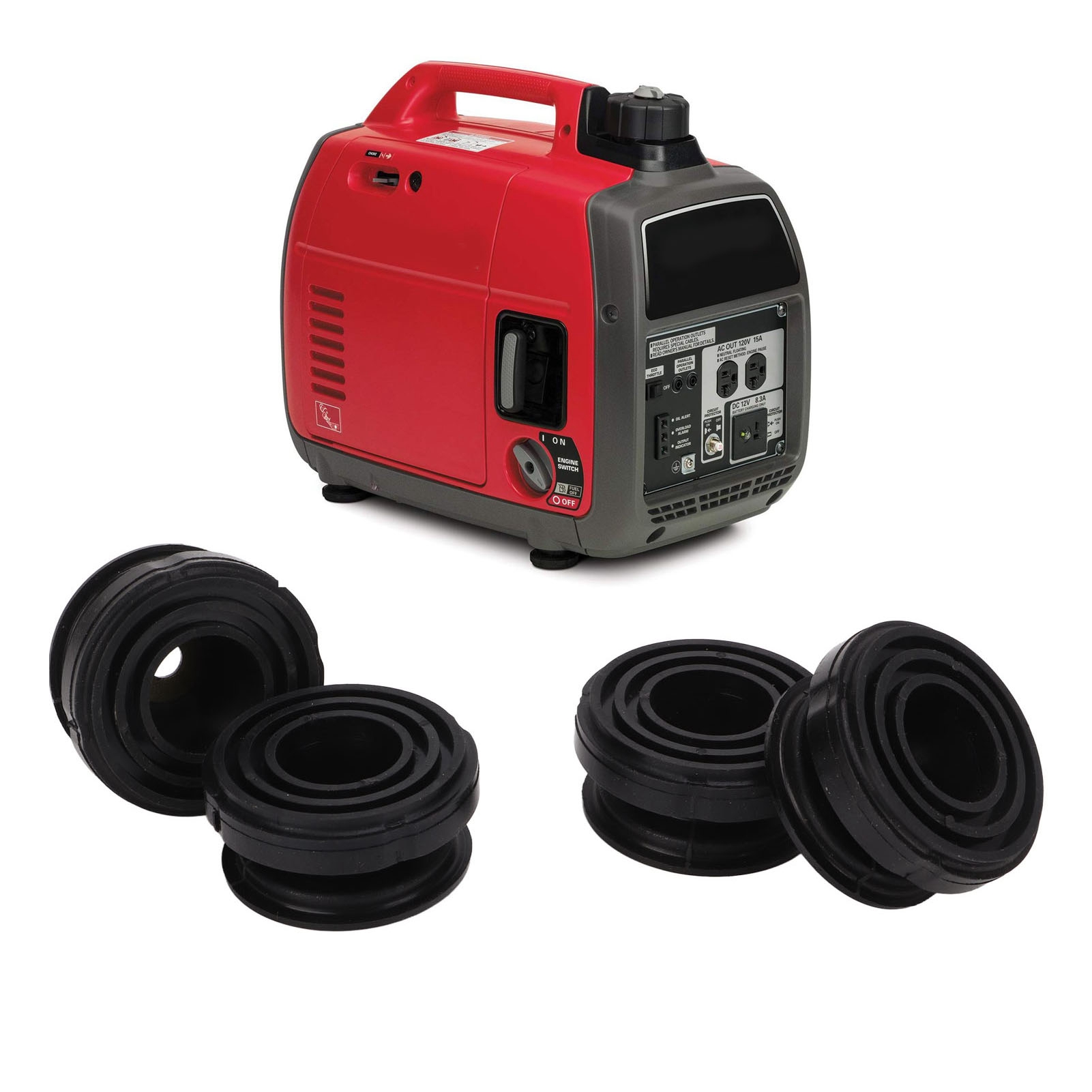 4-teilige Gummifußpads 68325-z07-003, Kompatibel Mit Honda Eb2000i Und Eu2000i Generatoren