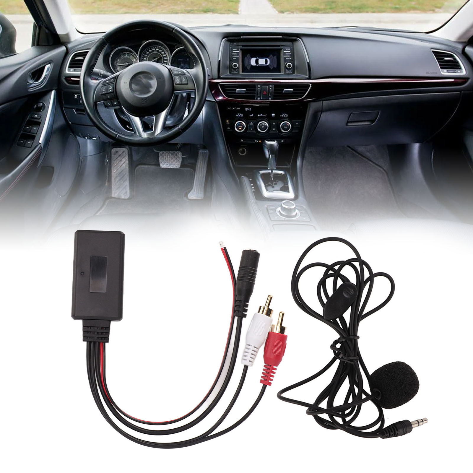 Autoradio-adapter Mit Freisprechmikrofon Für Clarion, Pioneer Und Panasonic 2rca