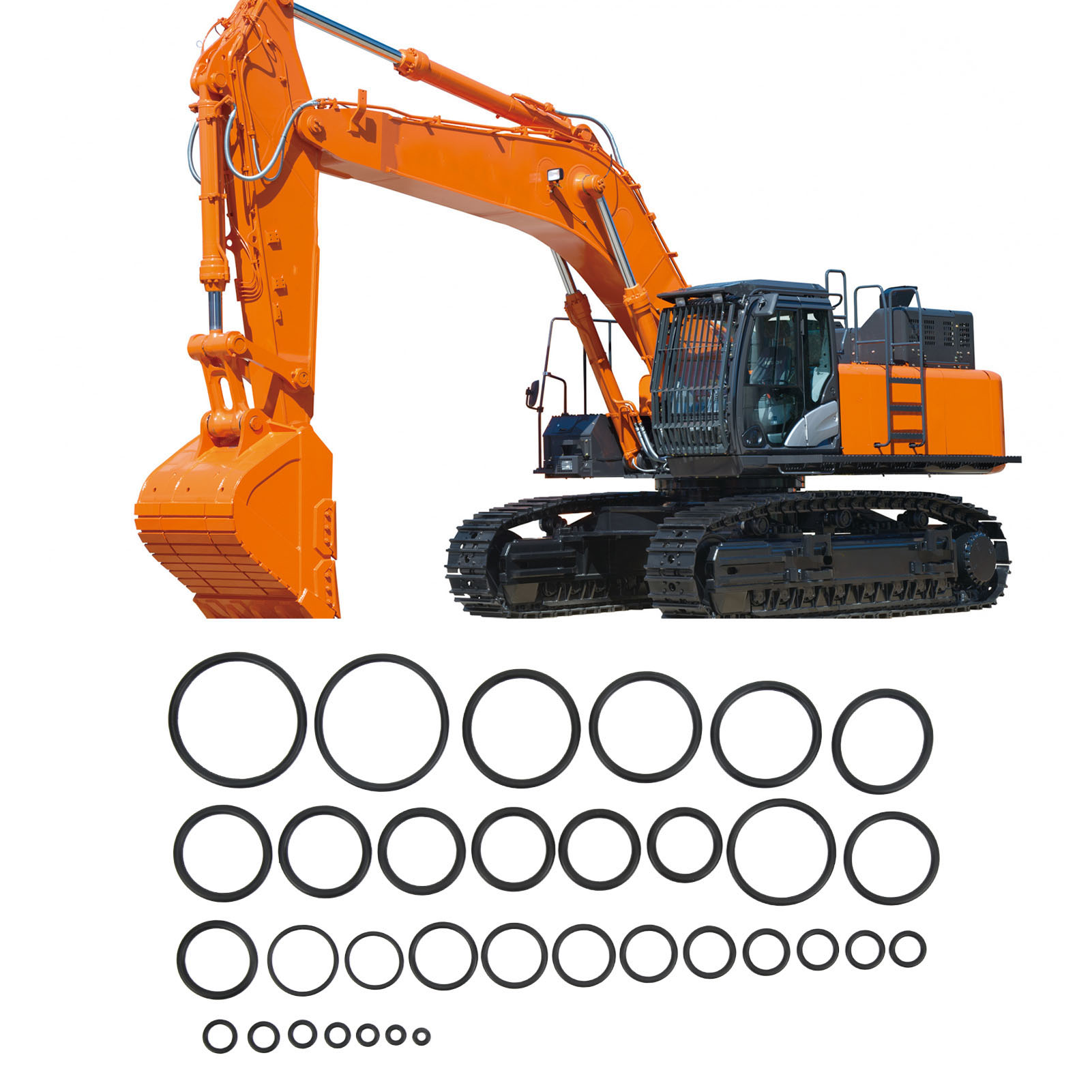 383-teiliger Klimaanlagendichtungssatz Für Hitachi Ex Hydraulikbagger (referenz: Lr-rr057)