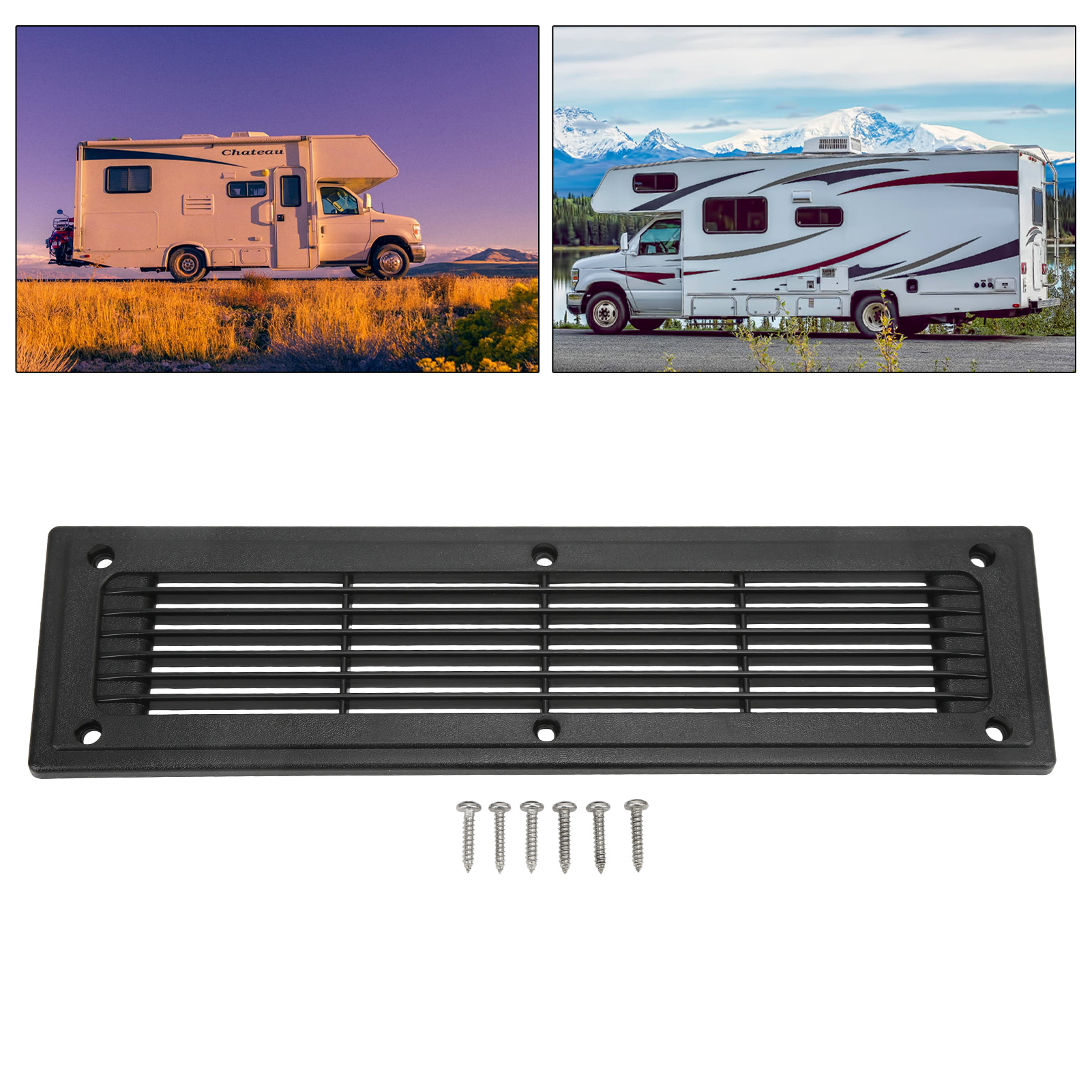 Gerades Lüftungsgitter Mit Lamellen, 300 X 80 Mm, Geeignet Für Wohnmobile Und Busse.