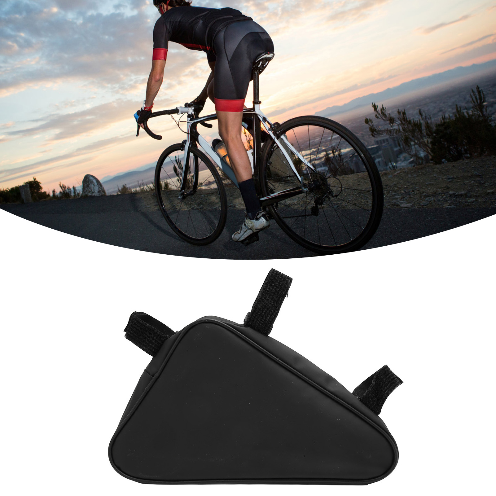 Schwarze Dreieckige 2-liter-fahrradtasche Für Vorne (cheerway Nach Mexiko)