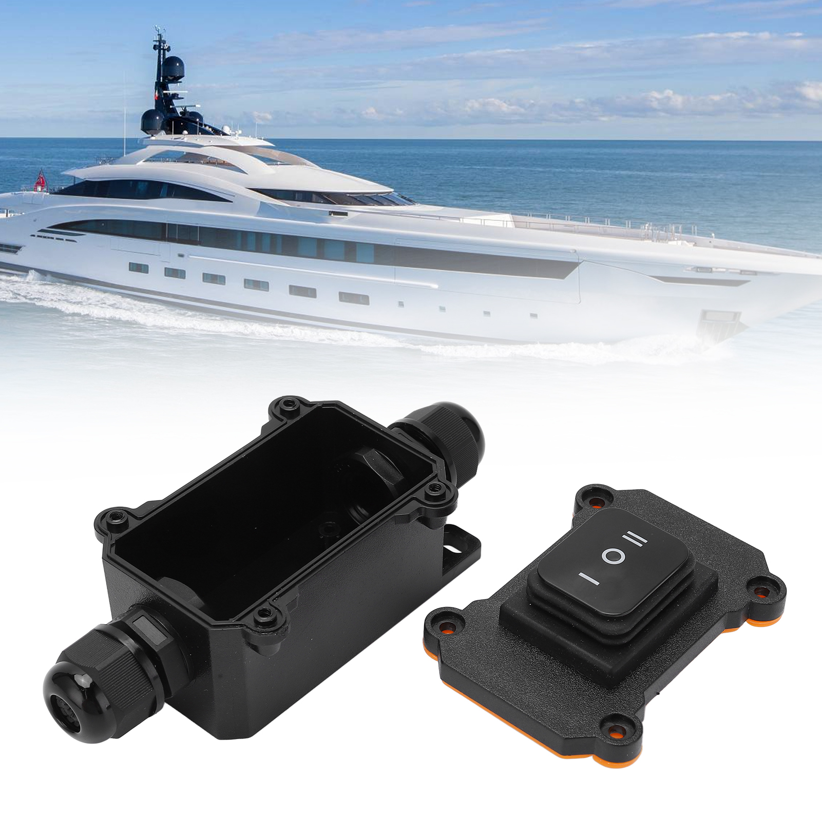 S10393-z Drei-positionen Wasserdichter Wippschalter-satz + Anschlussdose, Universell Für Automobil- Und Schiffsanwendungen (12v).