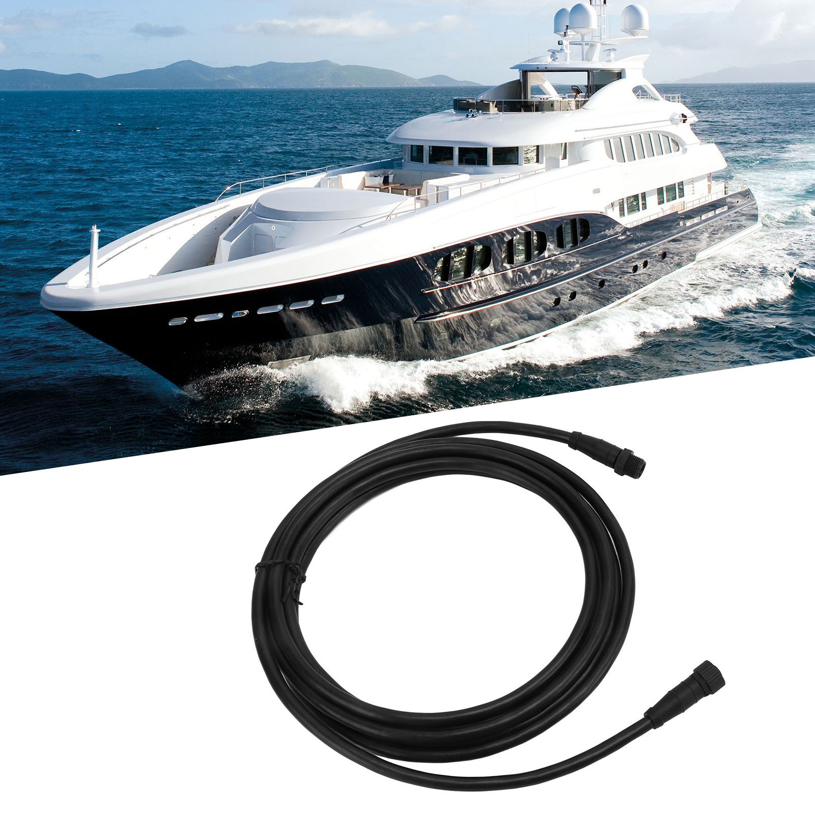 Bootszubehör: M12 5-adriges Kabel (stecker + Buchse) 3 M