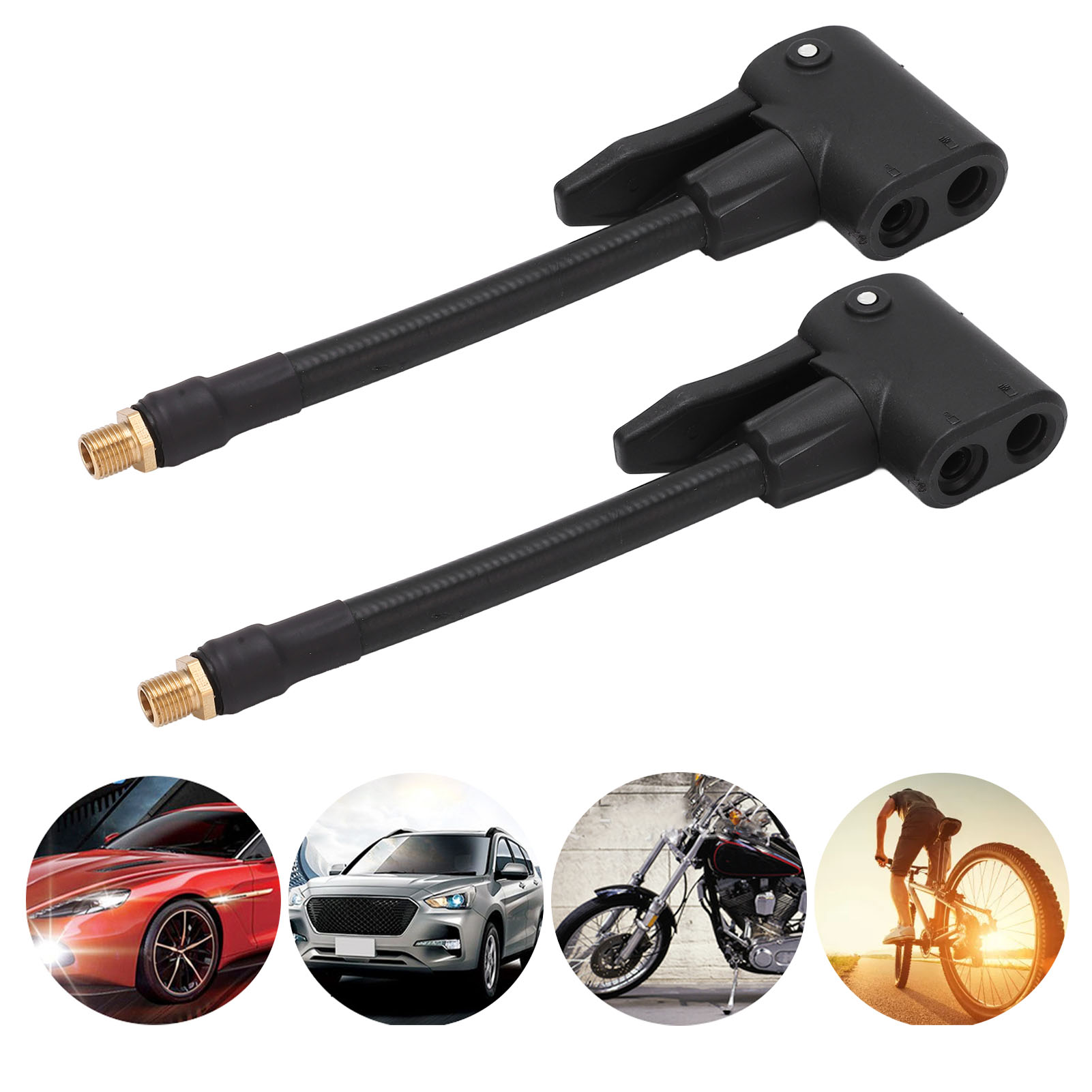 Kfz-reparaturwerkzeug: Reifenspanner, Luftpumpe, Verlängerungsschlauch, Adapter (im 2er-set Erhältlich)