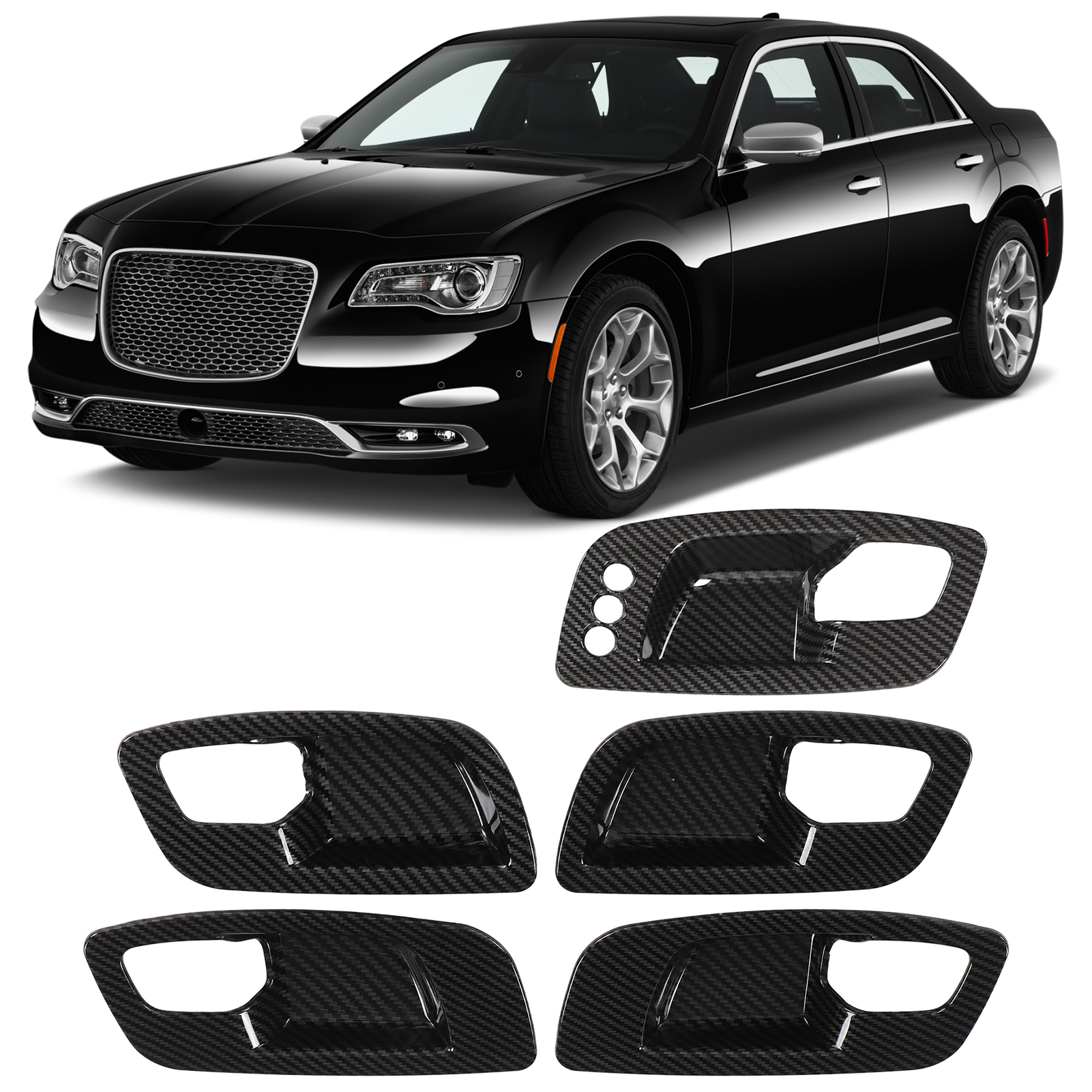 Türgriffverkleidung Innen Für Dodge Charger 2011-2021, Kohlefaseroptik.